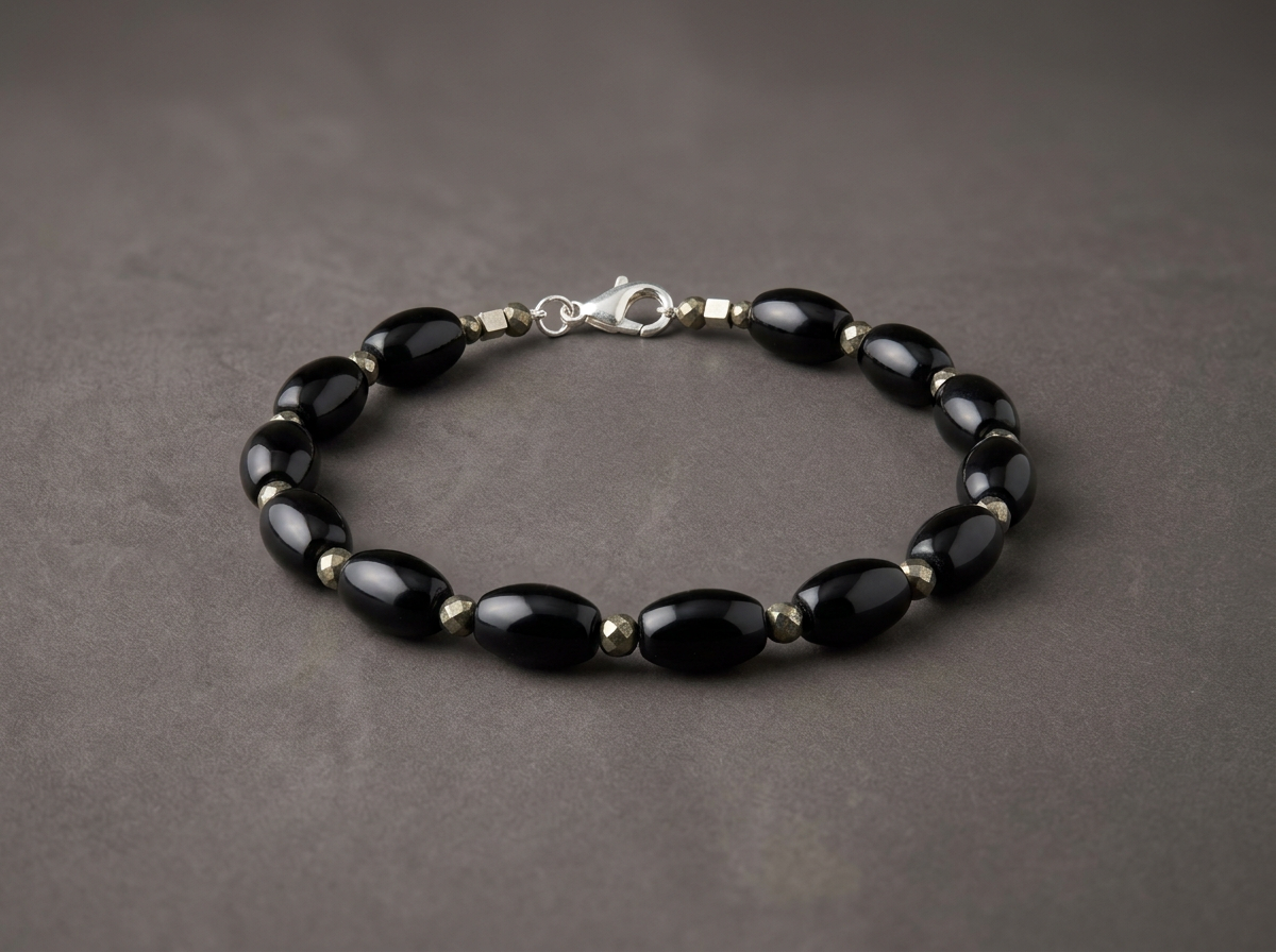 The Night Watch // Onyx & Pyrite Bracelet