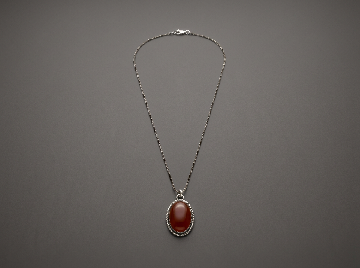 The Dauntless // Carnelian Drop Pendant Necklace