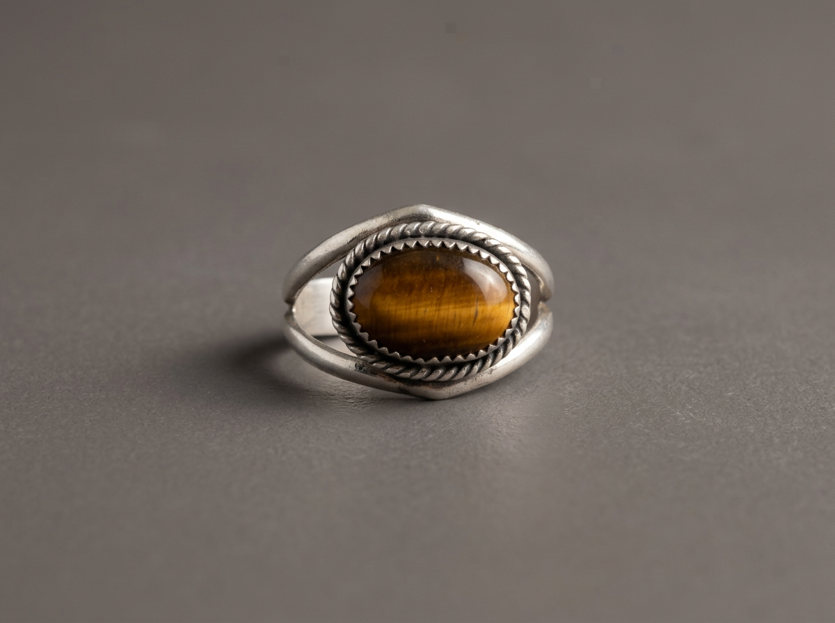 The Watchtower // Tiger's Eye Split Shank Ring