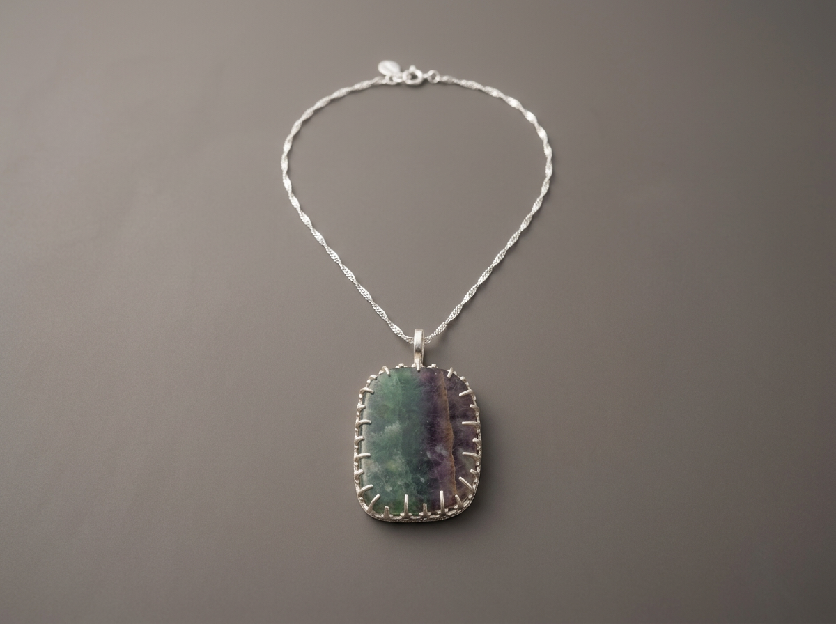The Illumined Mind // Open-Back Fluorite Pendant
