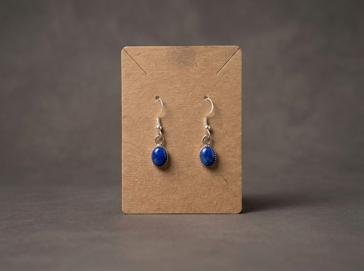 The Blue Horizon // Denim Lapis Dangle Earrings