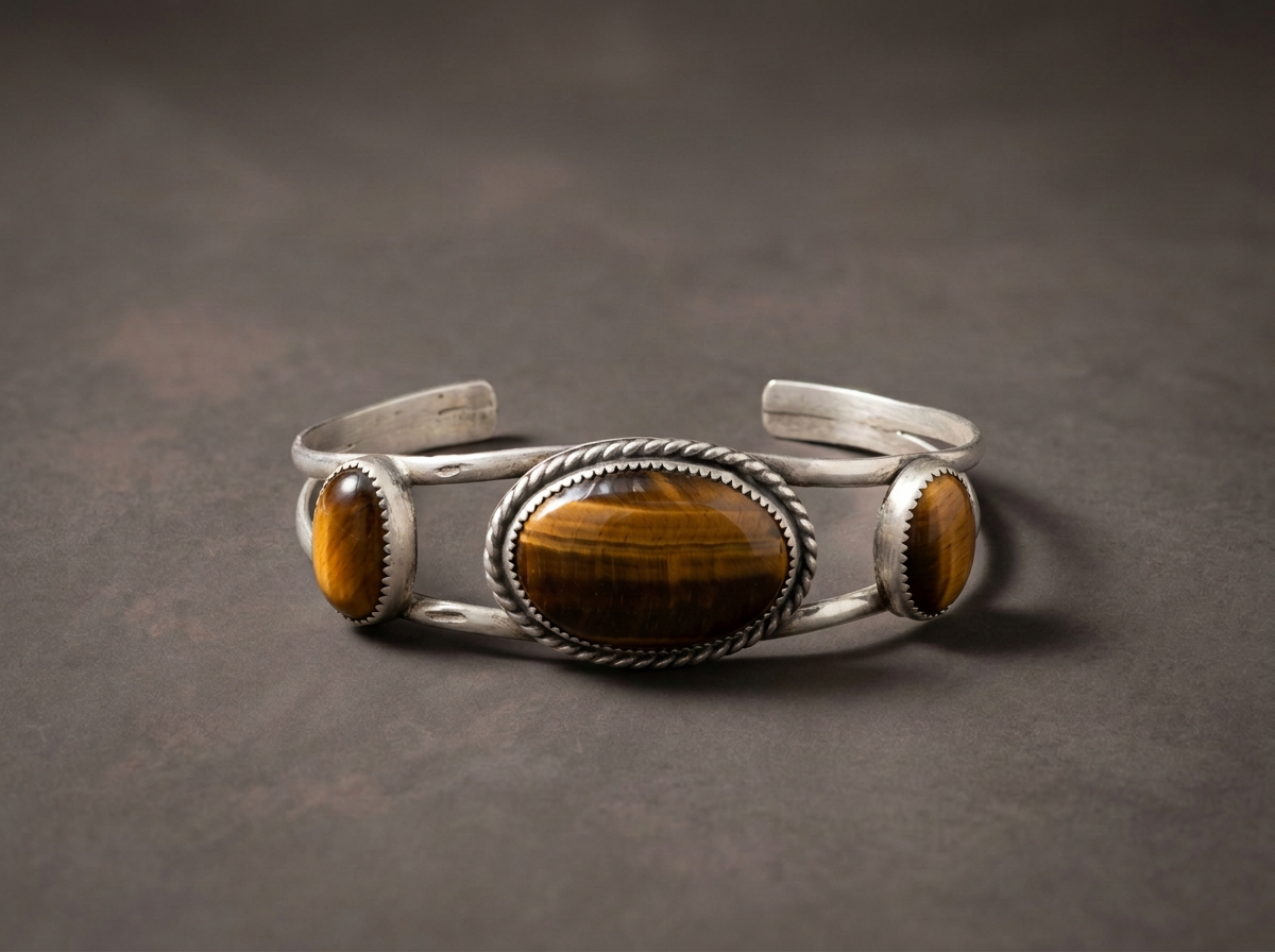 The Lady’s Eye // Tiger’s Eye Triple Cuff