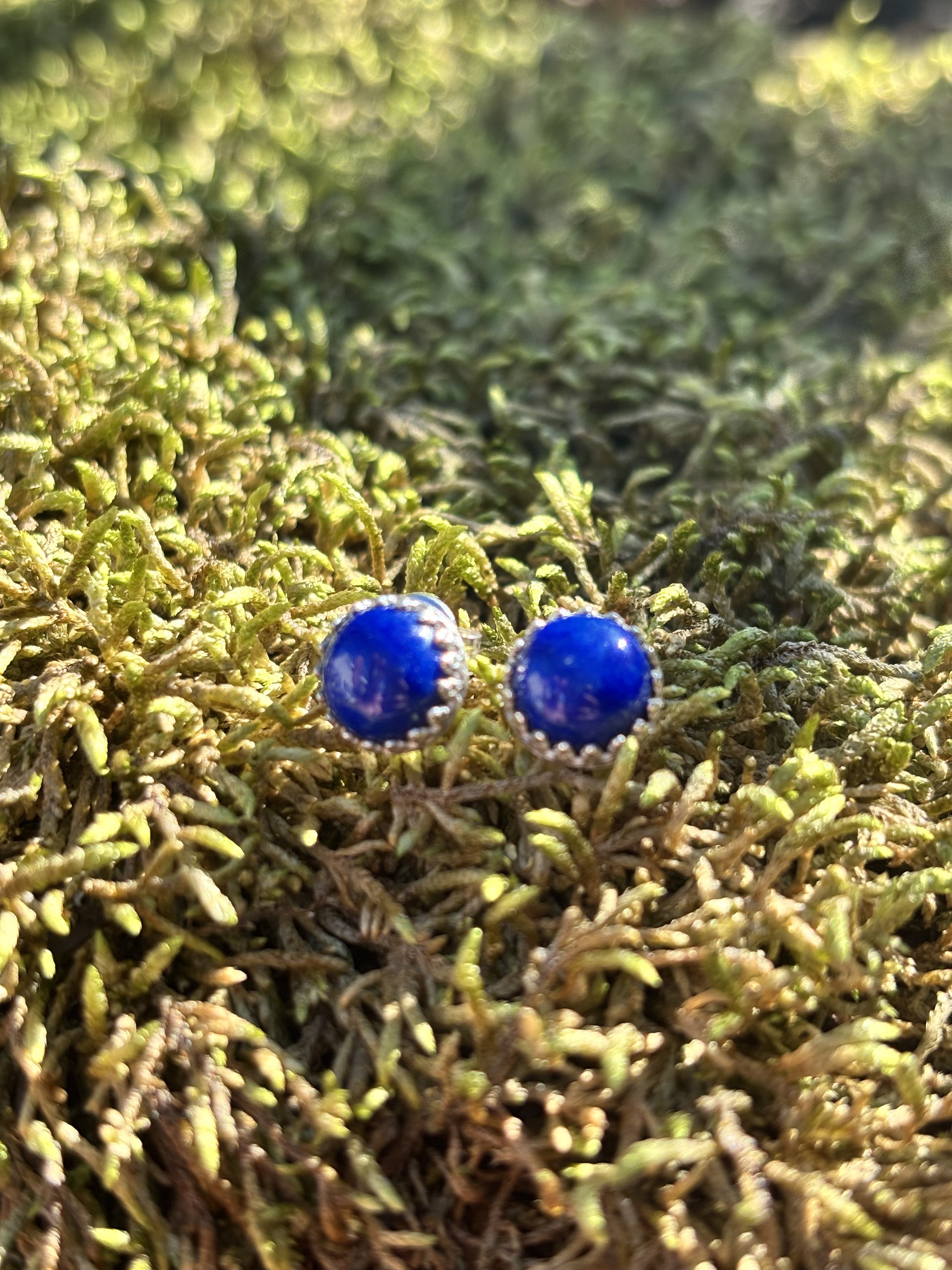 The Focused Mind // Sterling Lapis Lazuli Studs