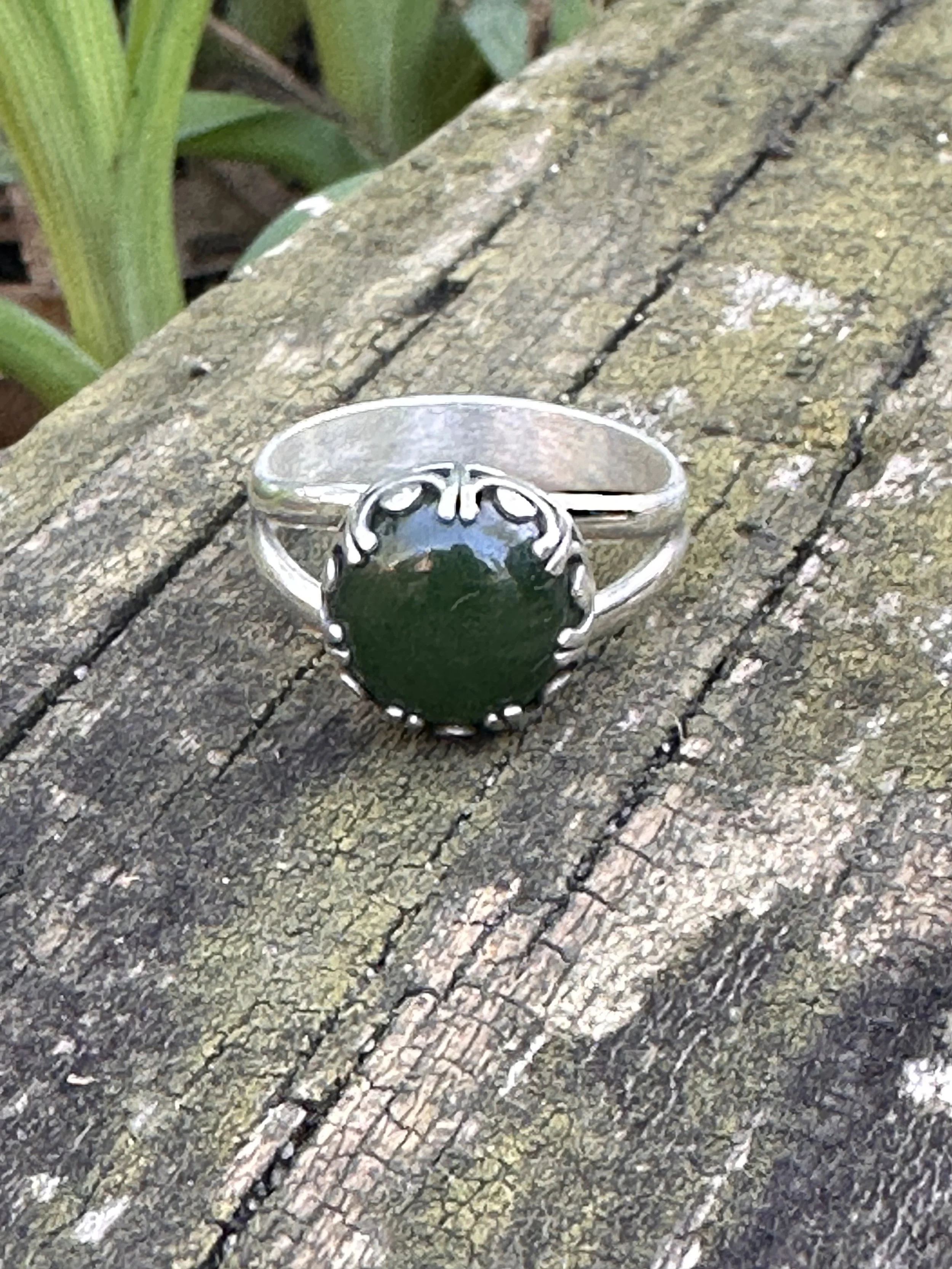 Rooted Path // Jade Statement Ring