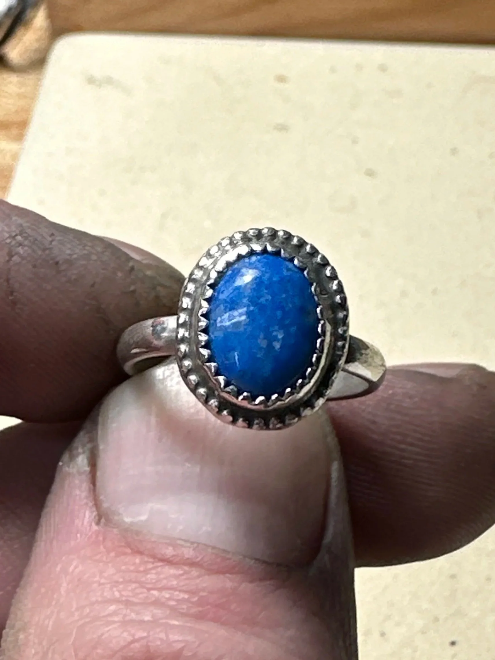 Wisdom Keeper - Lapis Lazuli ring in Sterling Silver