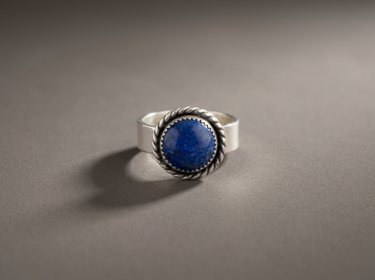 The Quiet Riot // Denim Lapis Statement Ring
