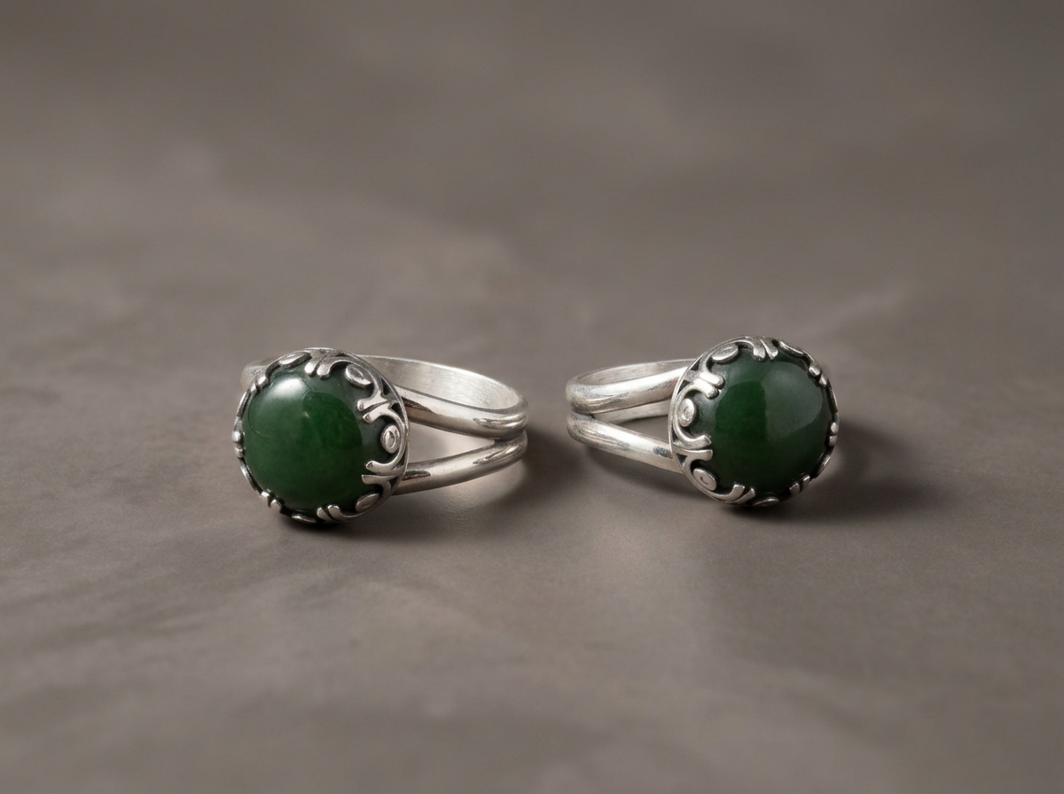 Rooted Path // Jade Statement Ring