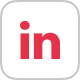 LinkedIn logo with black background and pink and white text.