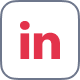 LinkedIn logo with red 'in' on a black background