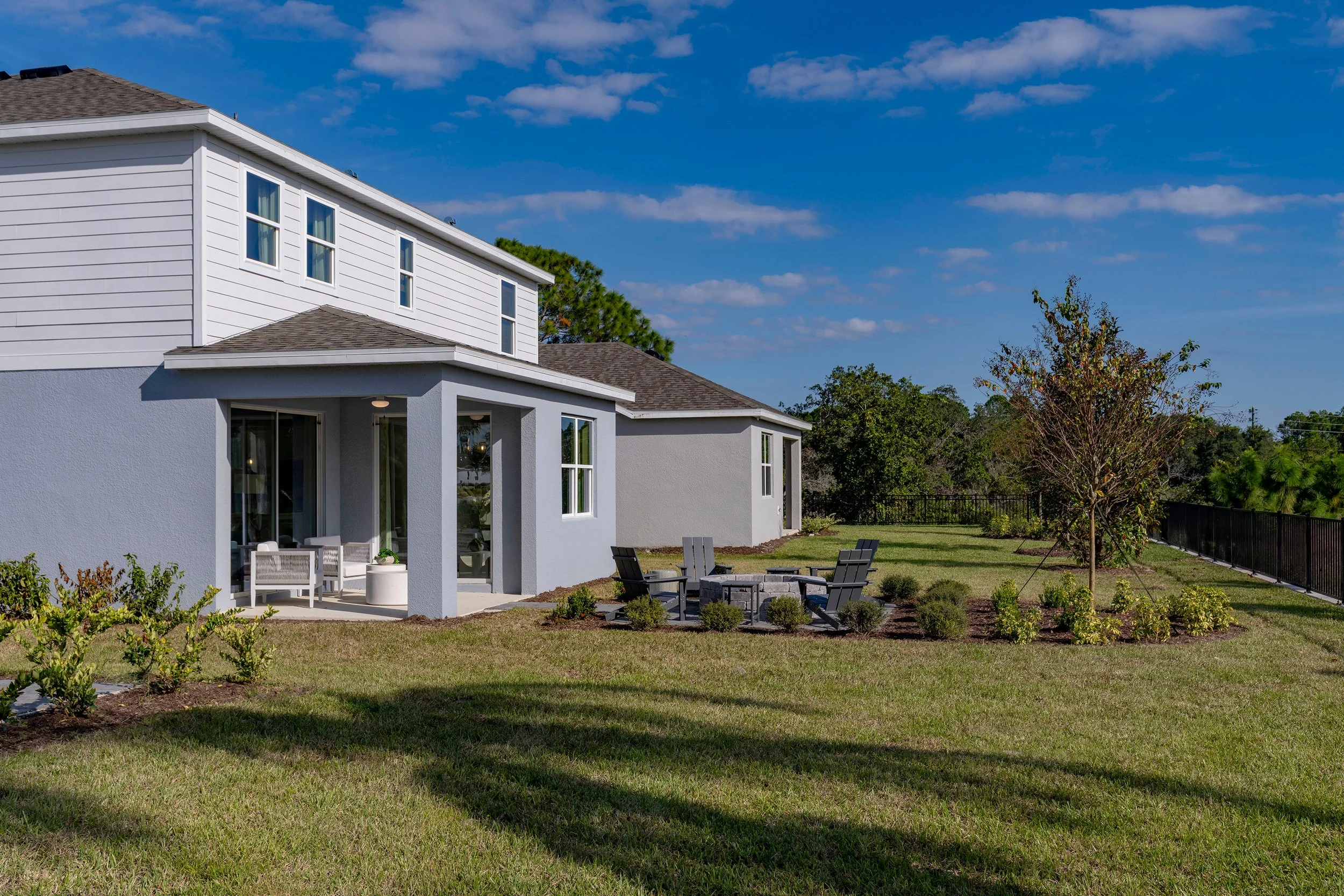 Rear-covered lanai shown with outdoor living package