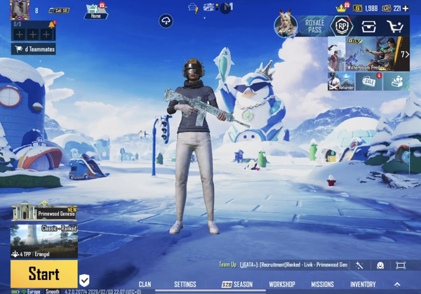 84/300 Mythic fashion, Hoodie crew challenge ,M416 Glacier lvl 6 ,M762 Unicorn lvl 4 , S12k Red lvl 4 killmassage