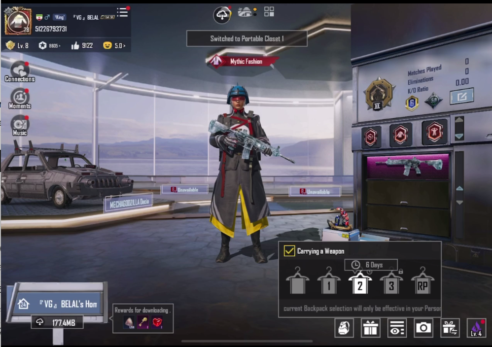 76/300 Mythic fashion king Kong set M416 Glacier lvl 5