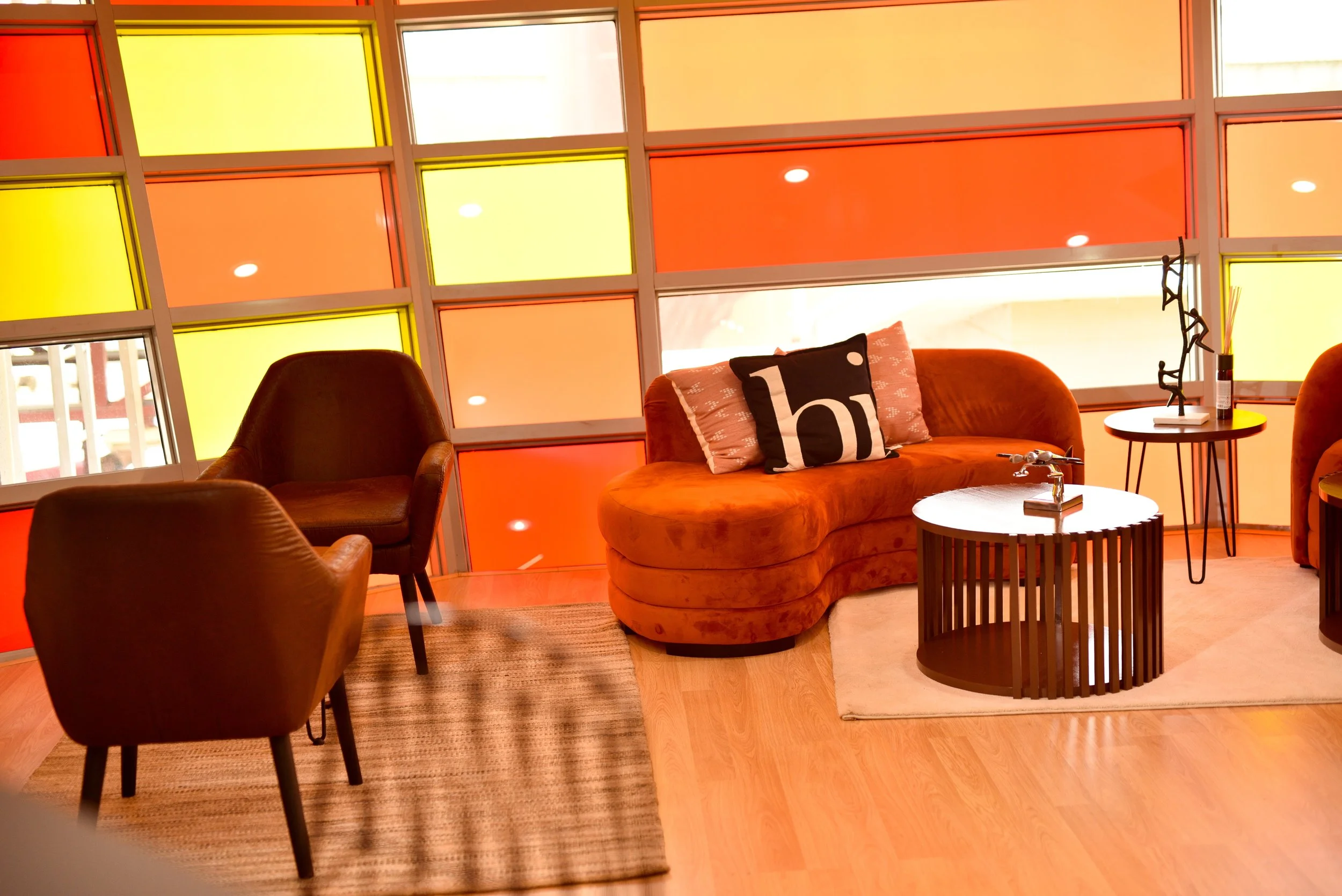 Informal gathering space designed to encourage team bonding
