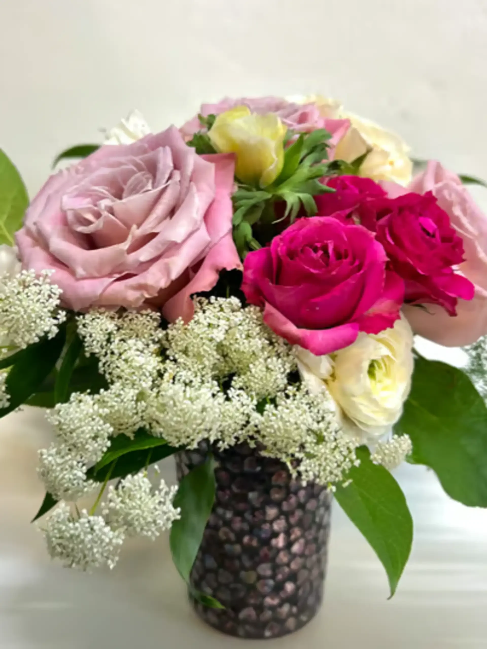 Seasonal Arrangement in Keepsake Heart Vase