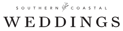 Southern Coastal Weddings logo with stylized text and a small palm leaf icon.