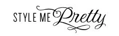 Logo with the text 'Style Me Pretty' in elegant black script font