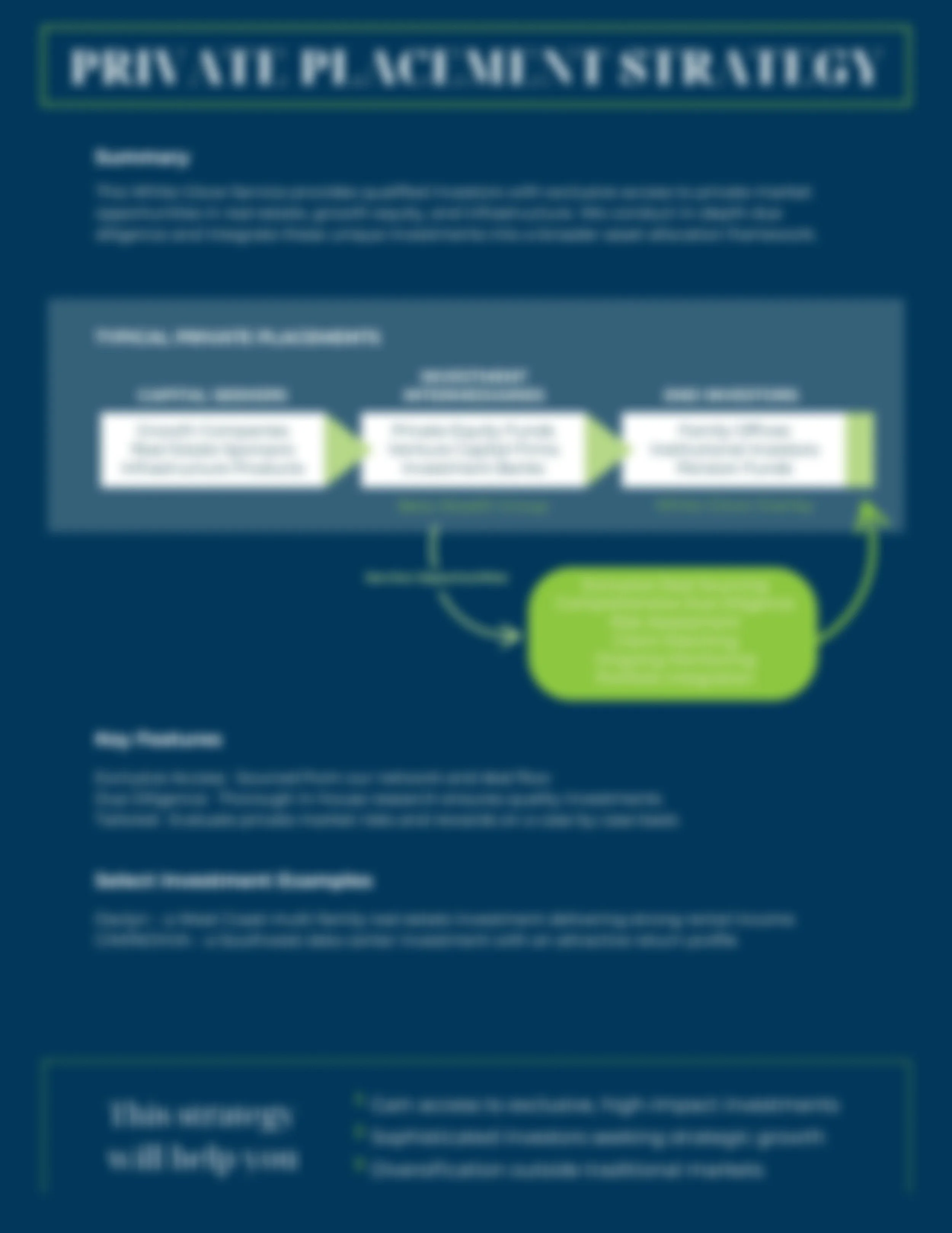 blurred image of Private Placement Overlay factsheet