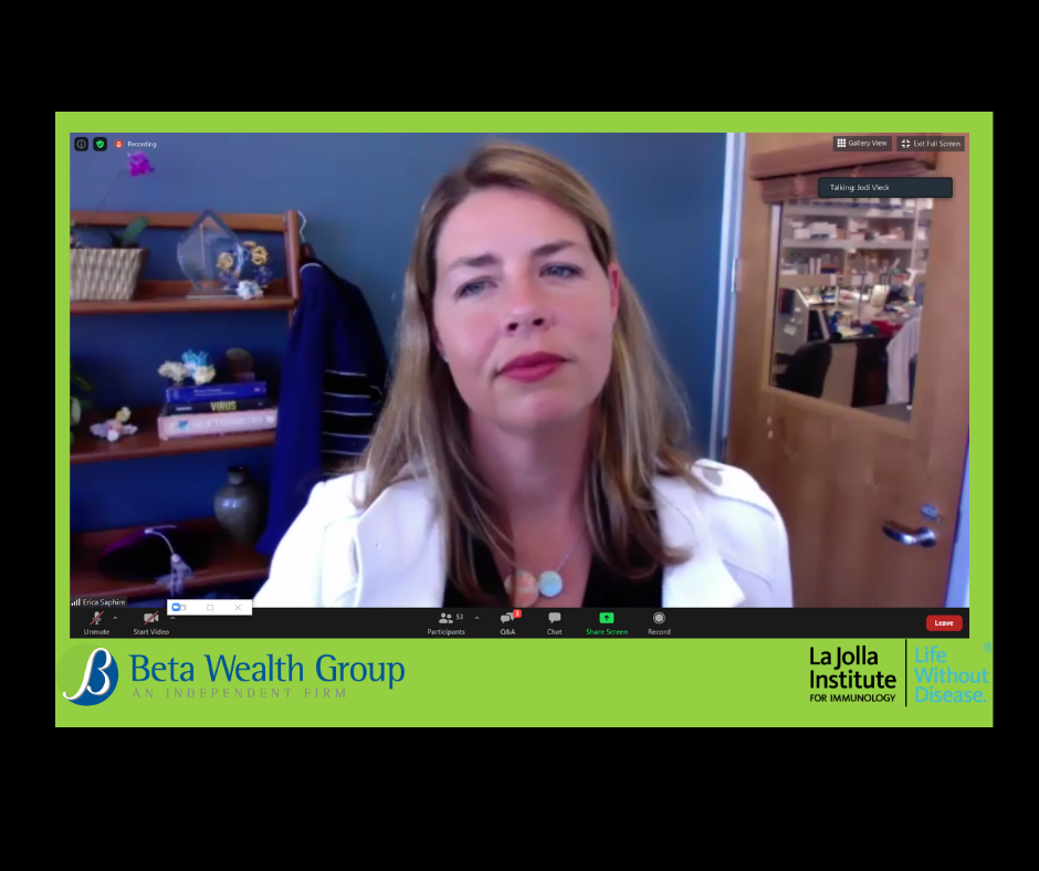 COVID-19 UPDATE: Live at the Lab with Dr. Erica Ollmann Saphire