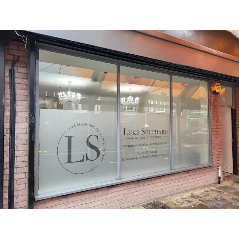 Luke Shepard funeral home window