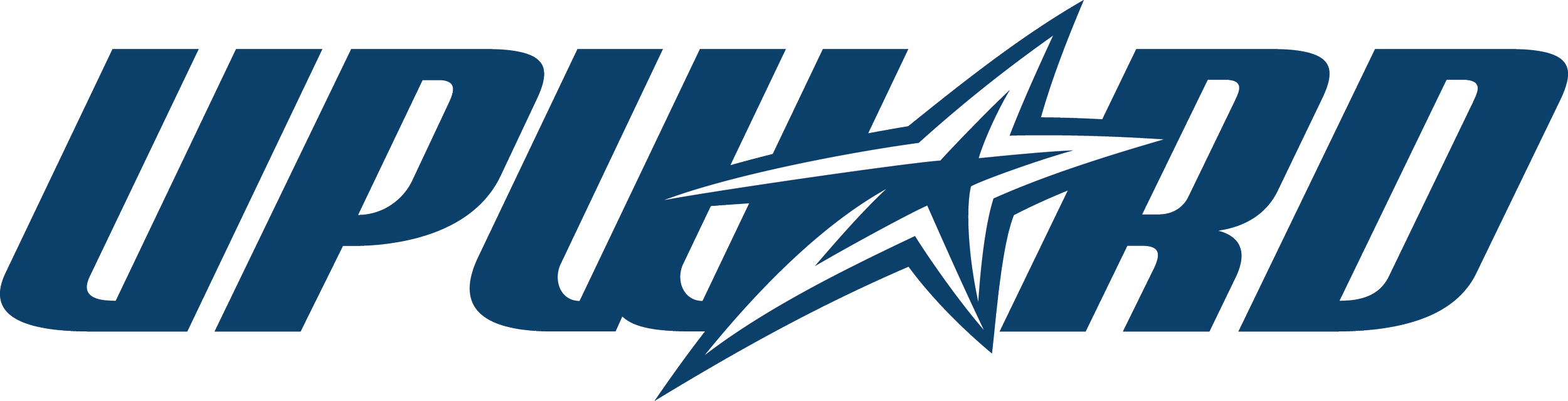 Upshaw logo with blue text and a star in the middle.