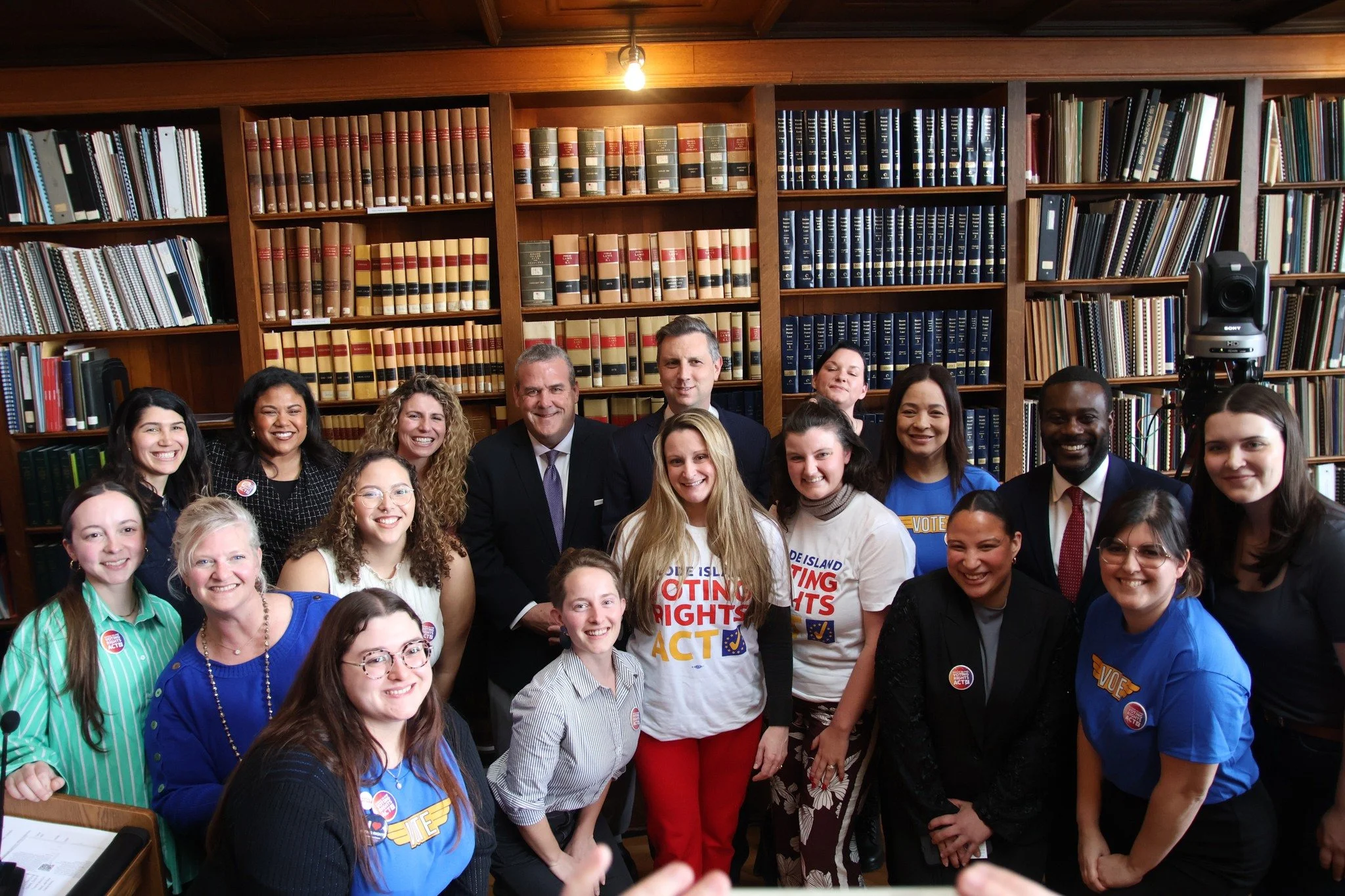 RIVRA supporters gather with legislators at RIVRA Press Conference