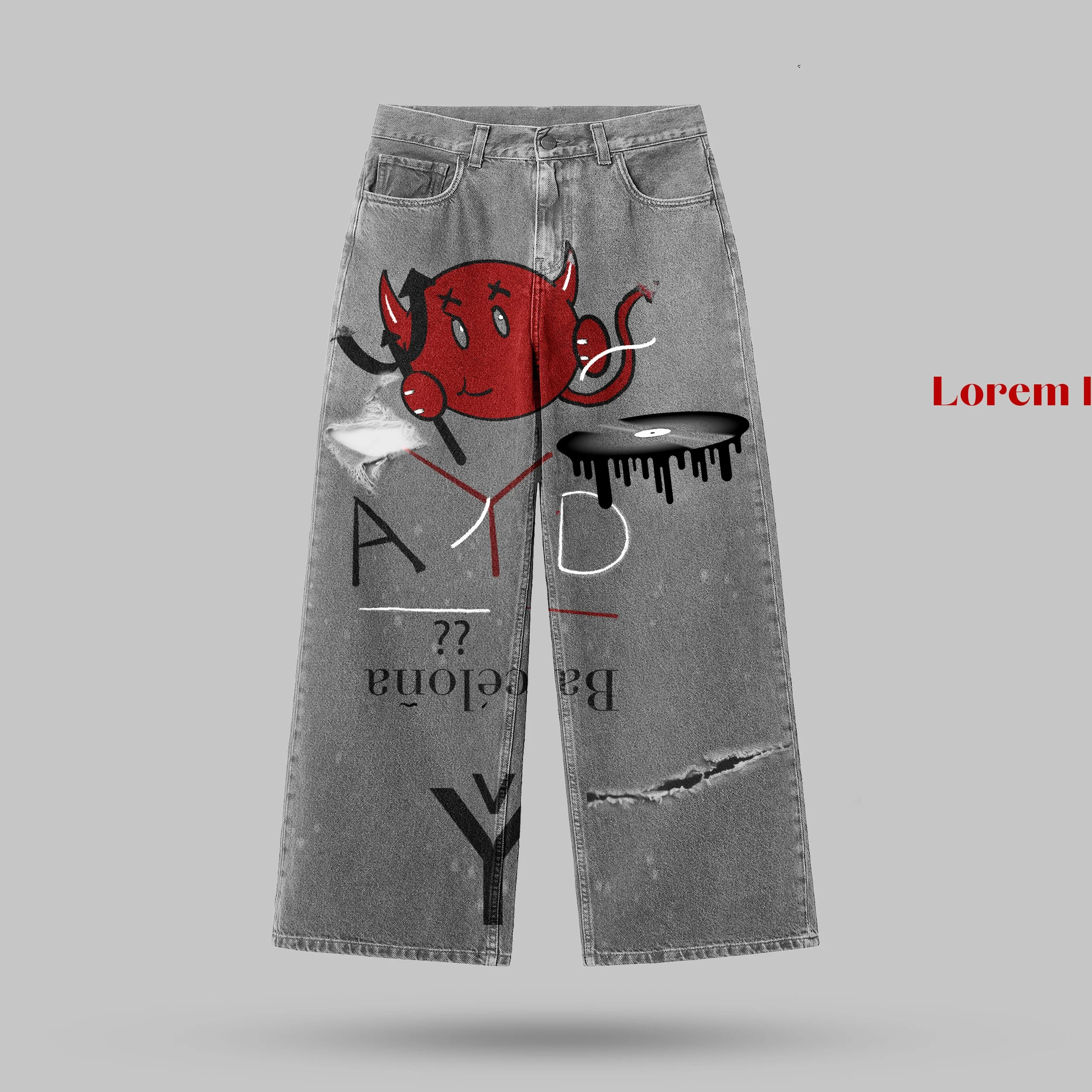 Grey Denim Jeans