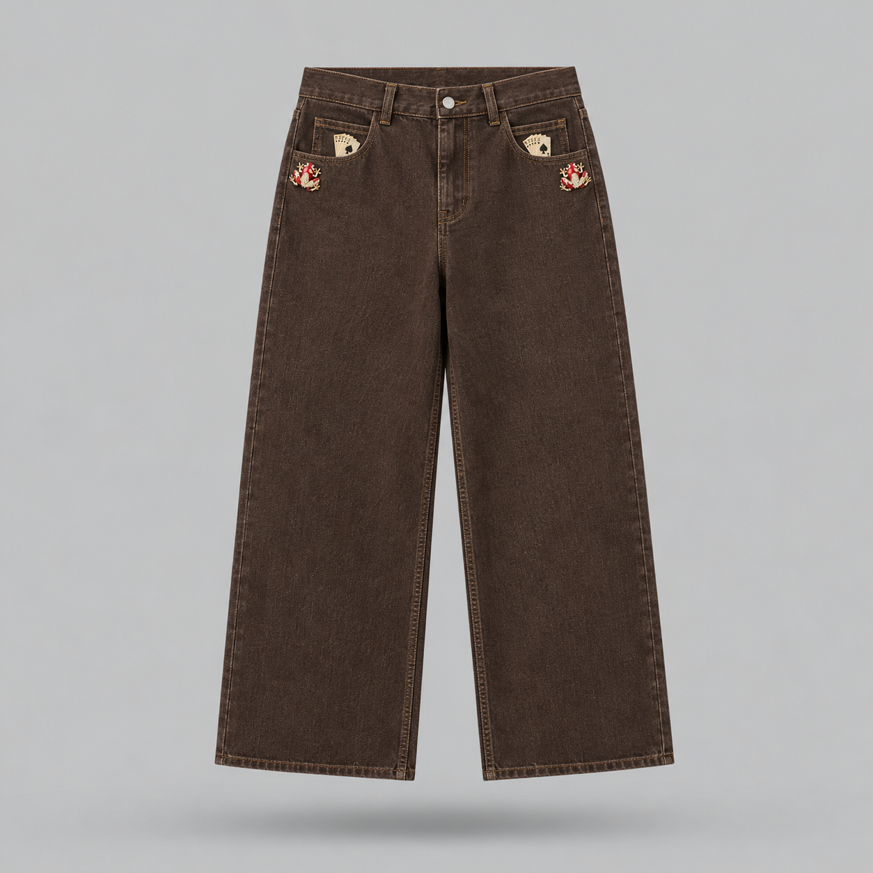 Chocolate brown denim