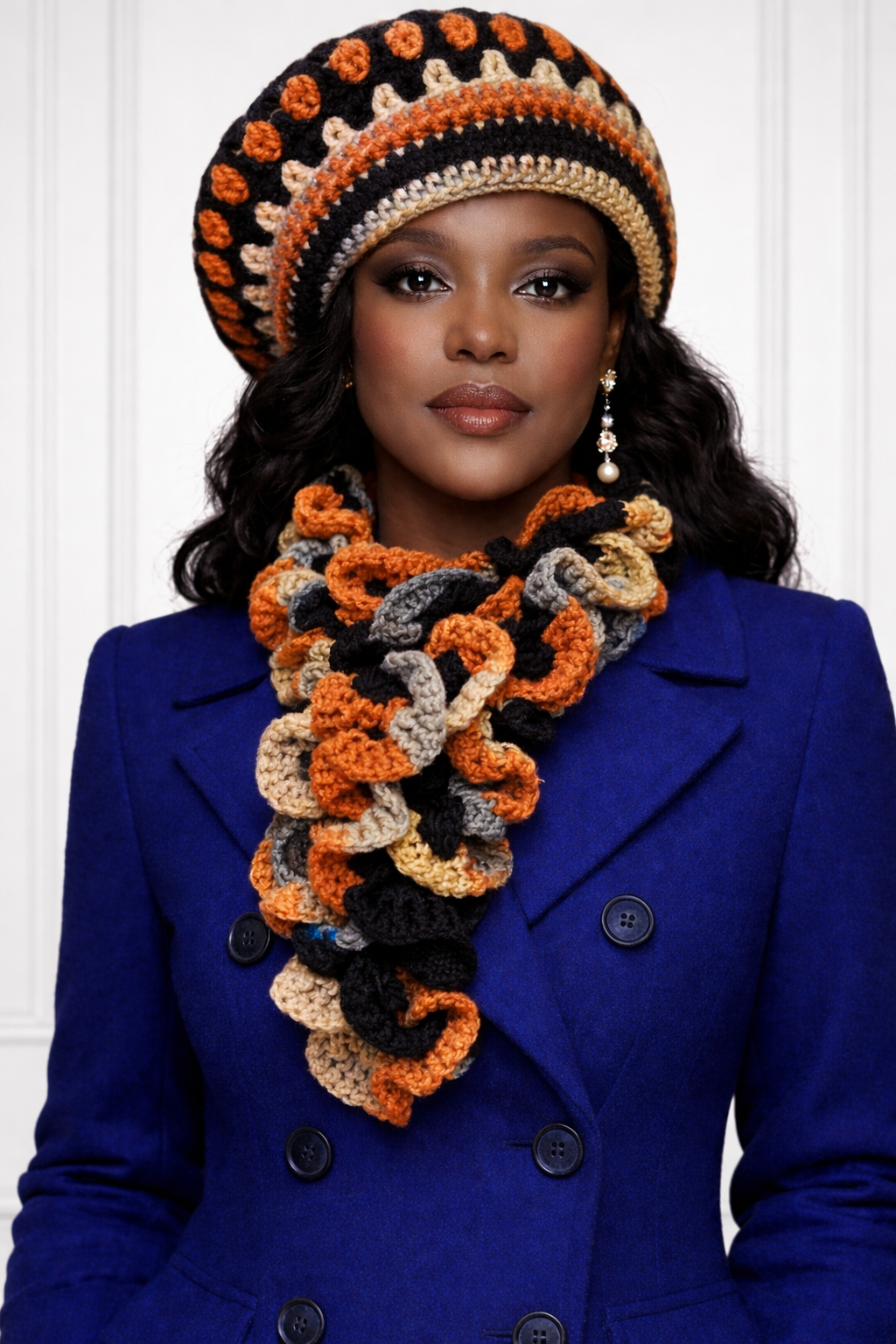 Handcrafted Crochet Hat and Scarf Set