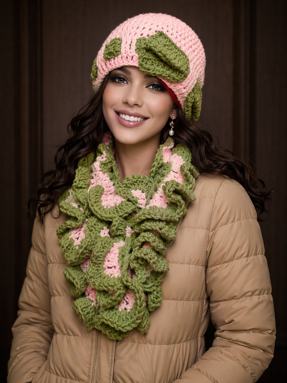 Handmade Crochet Hat and Scarf Set
