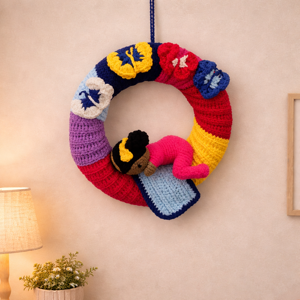 Handcrafted Baby Crochet Wreath