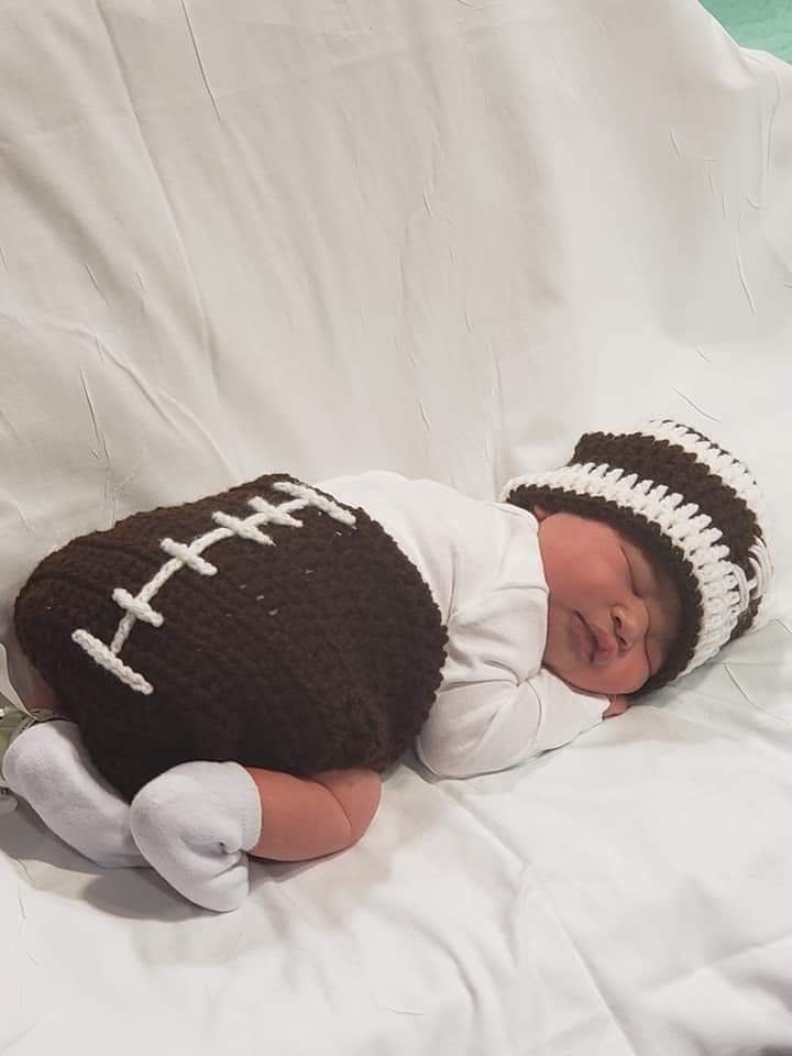 Custom crochet baby outfit