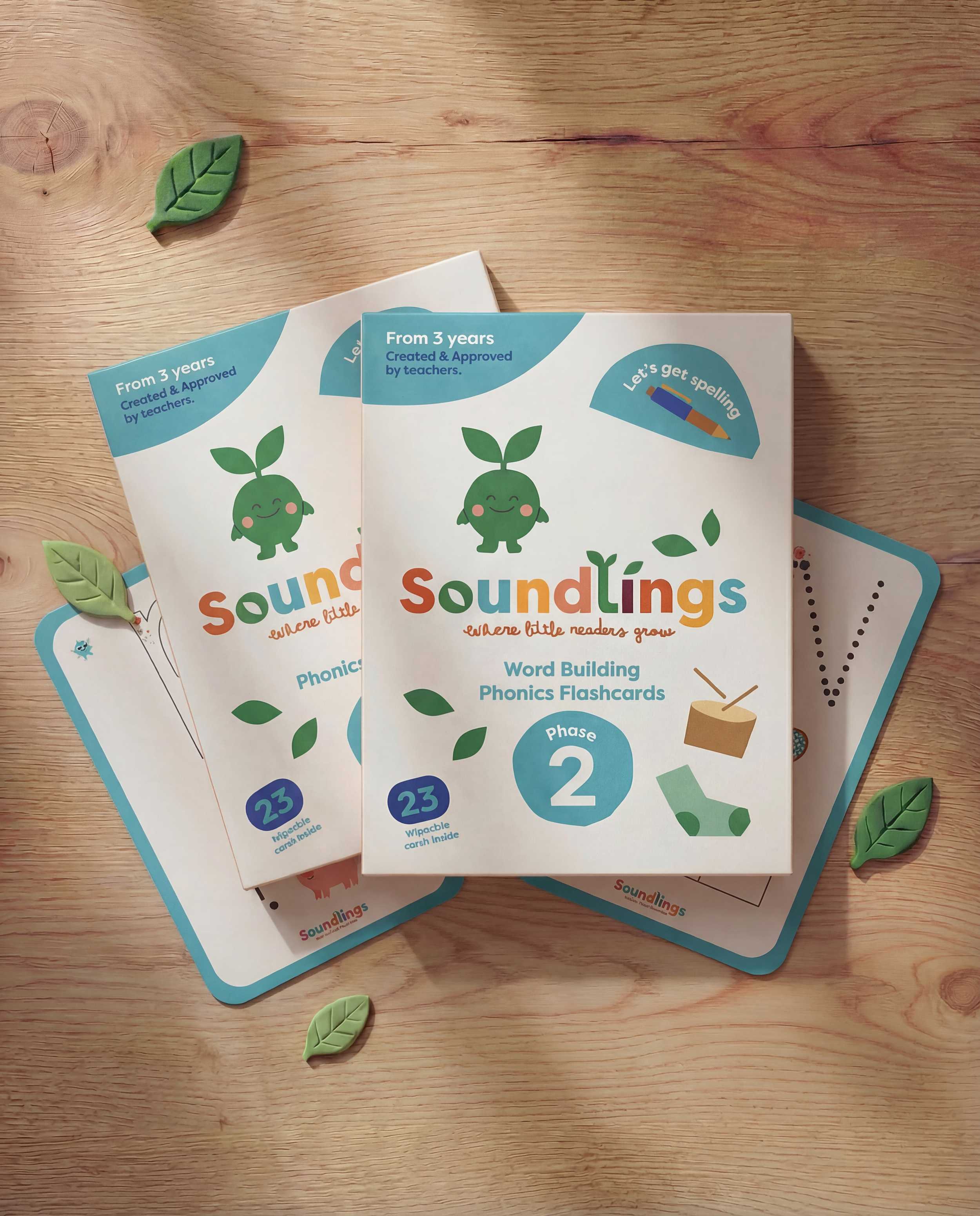 Phase 2 Phonics Flashcards Bundle (From 3 years)