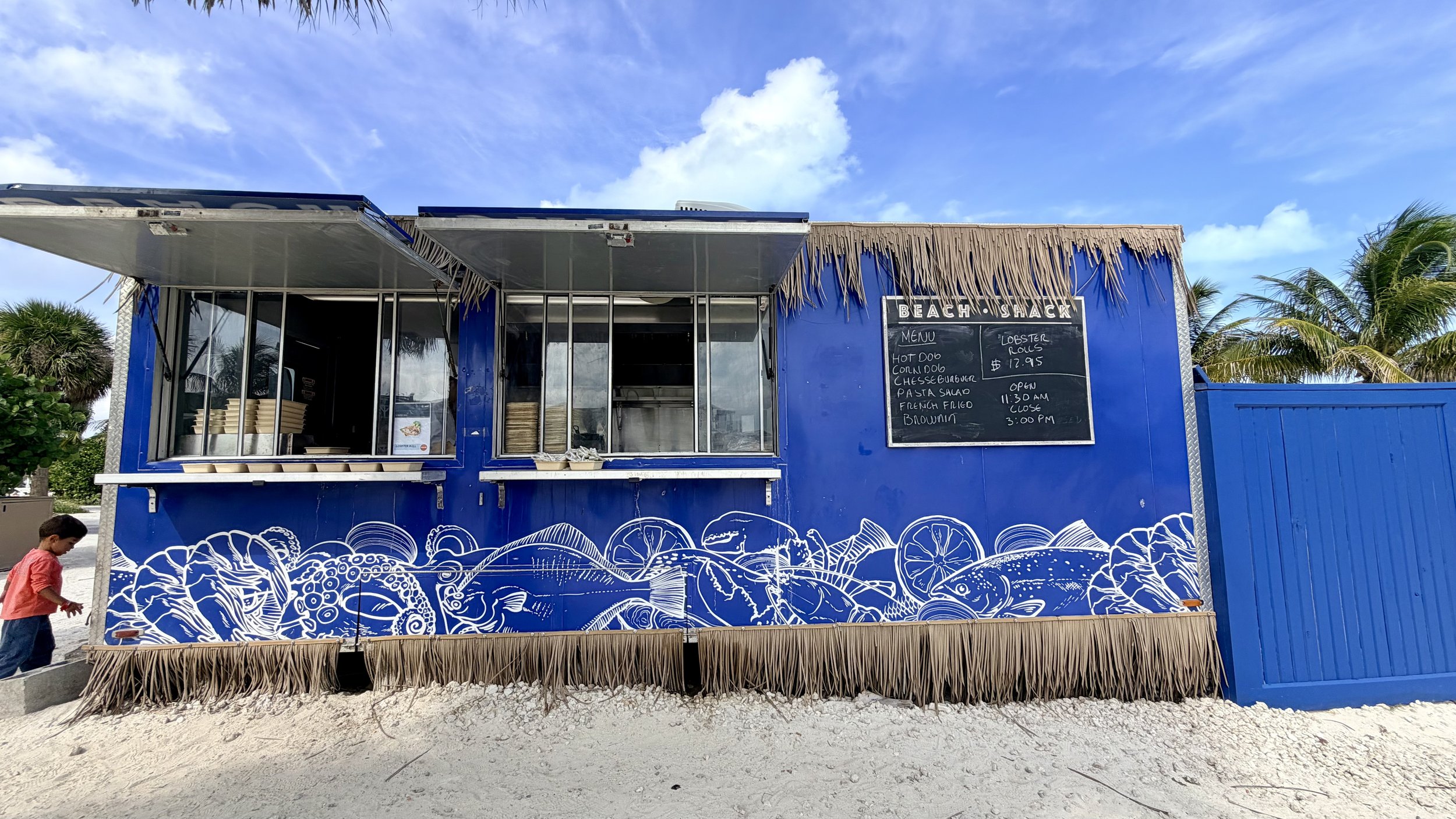 MSC Food Truck on Seakers Beach on Ocean Cay