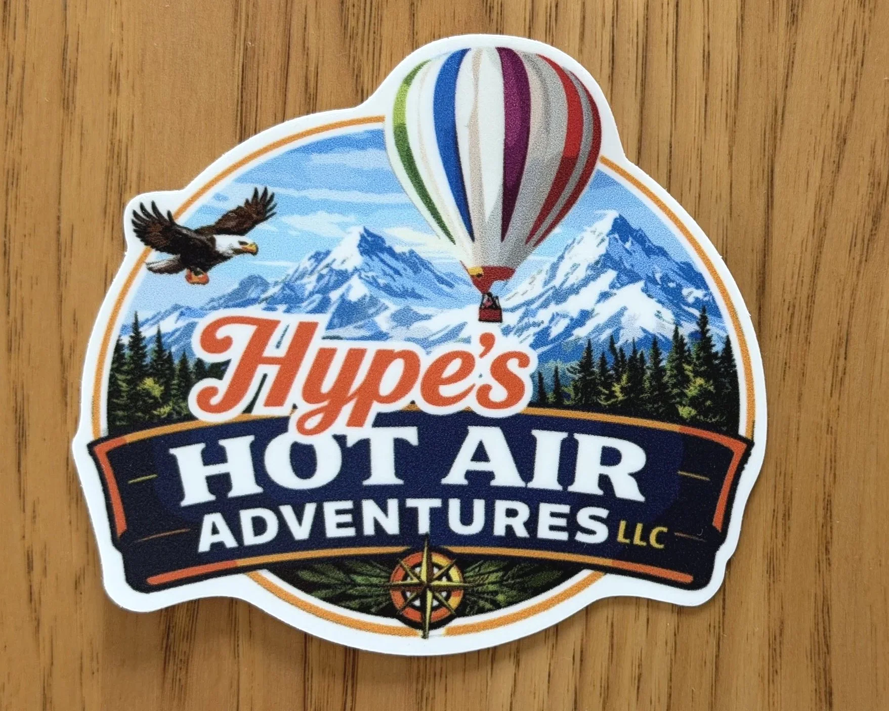 4" Hype's Hot Air Adventures Sticker (Large)