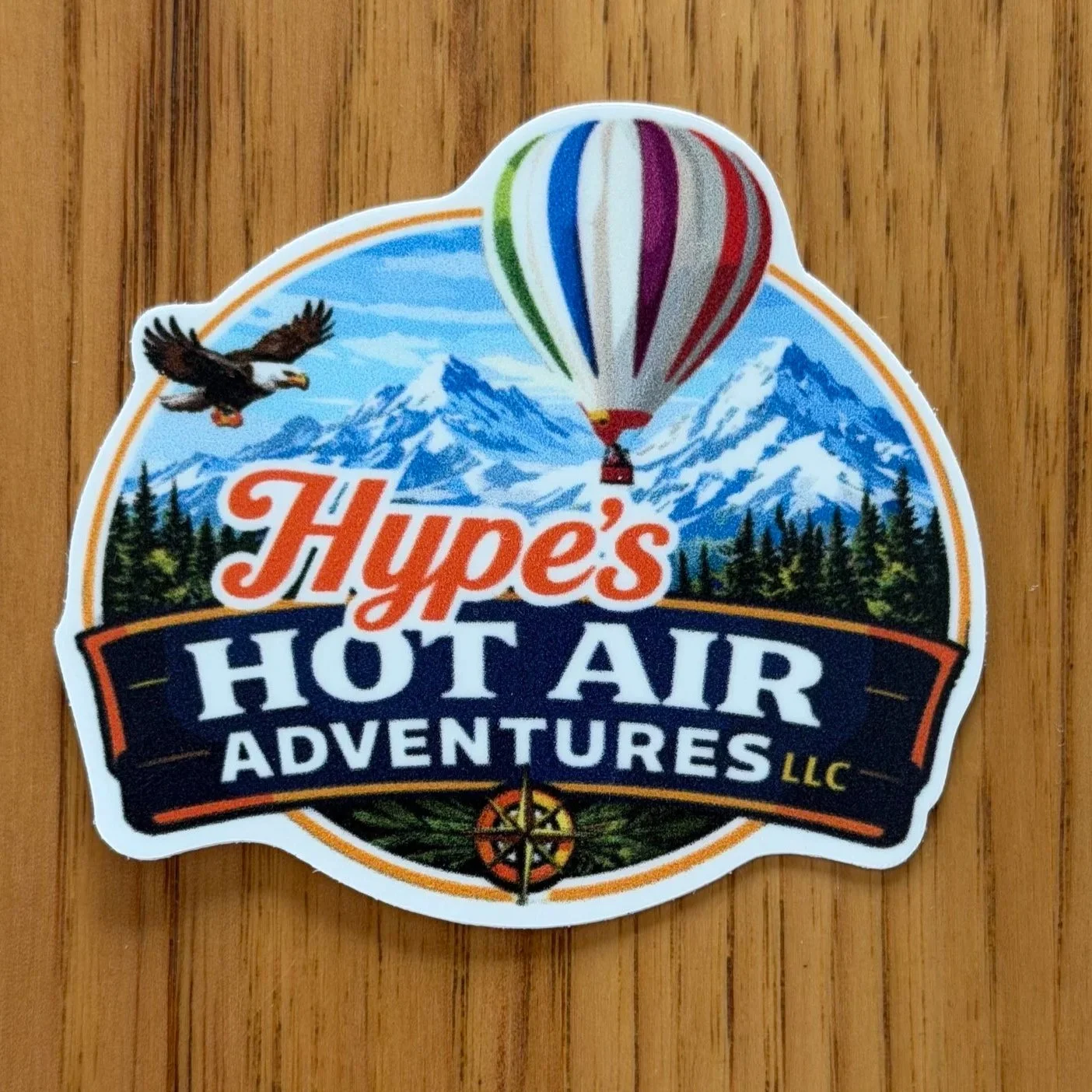 3" Hype's Hot Air Adventures sticker