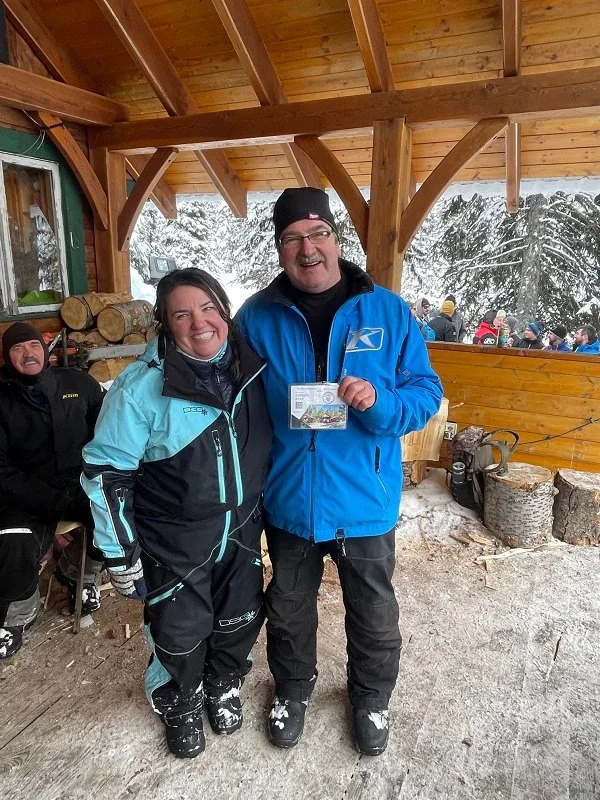 Winner Mark Aeichele with BCSF Executive Director Amber Lane.JPG