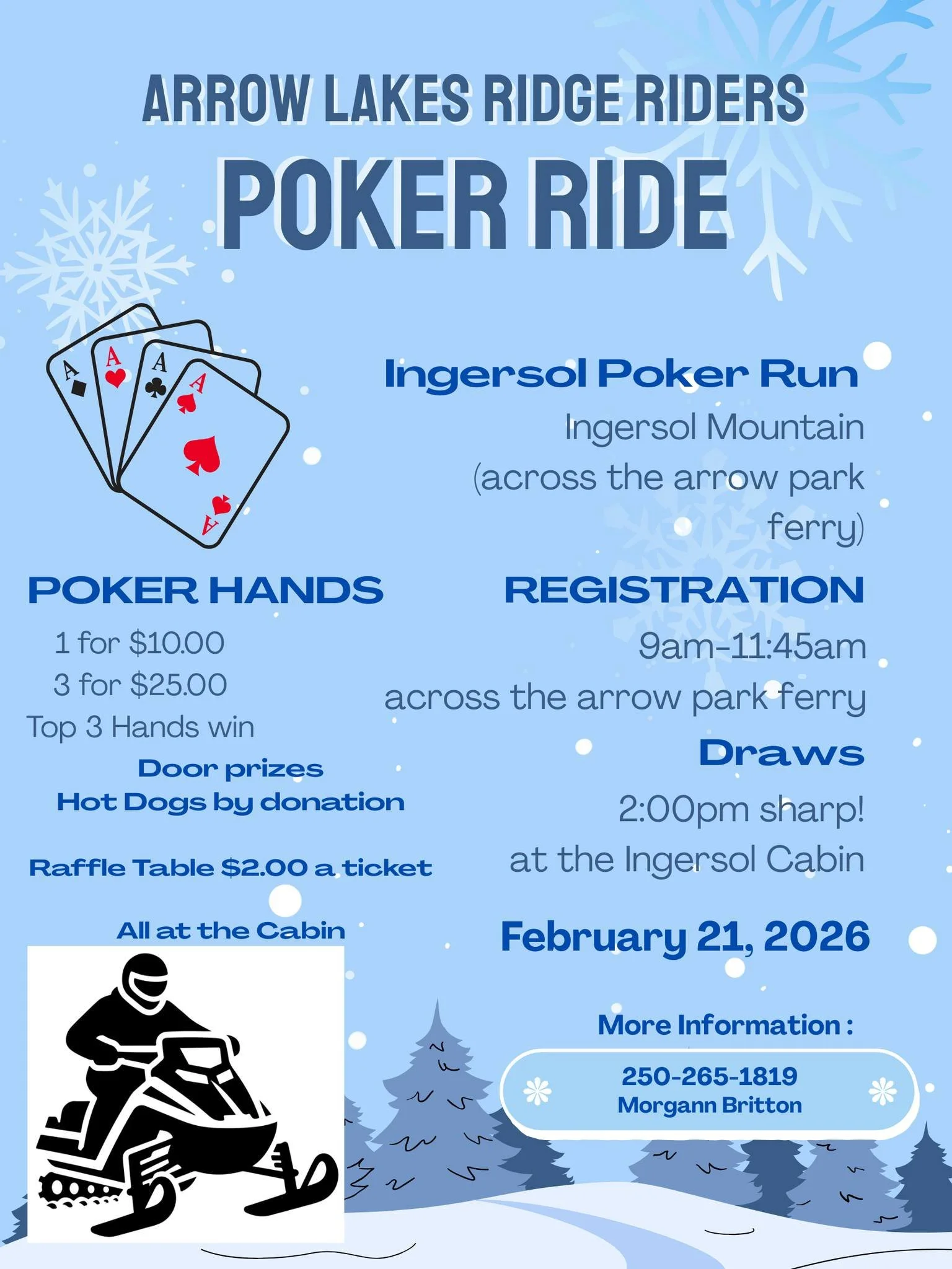 Snowmobiling Poker run in Nakusp BC