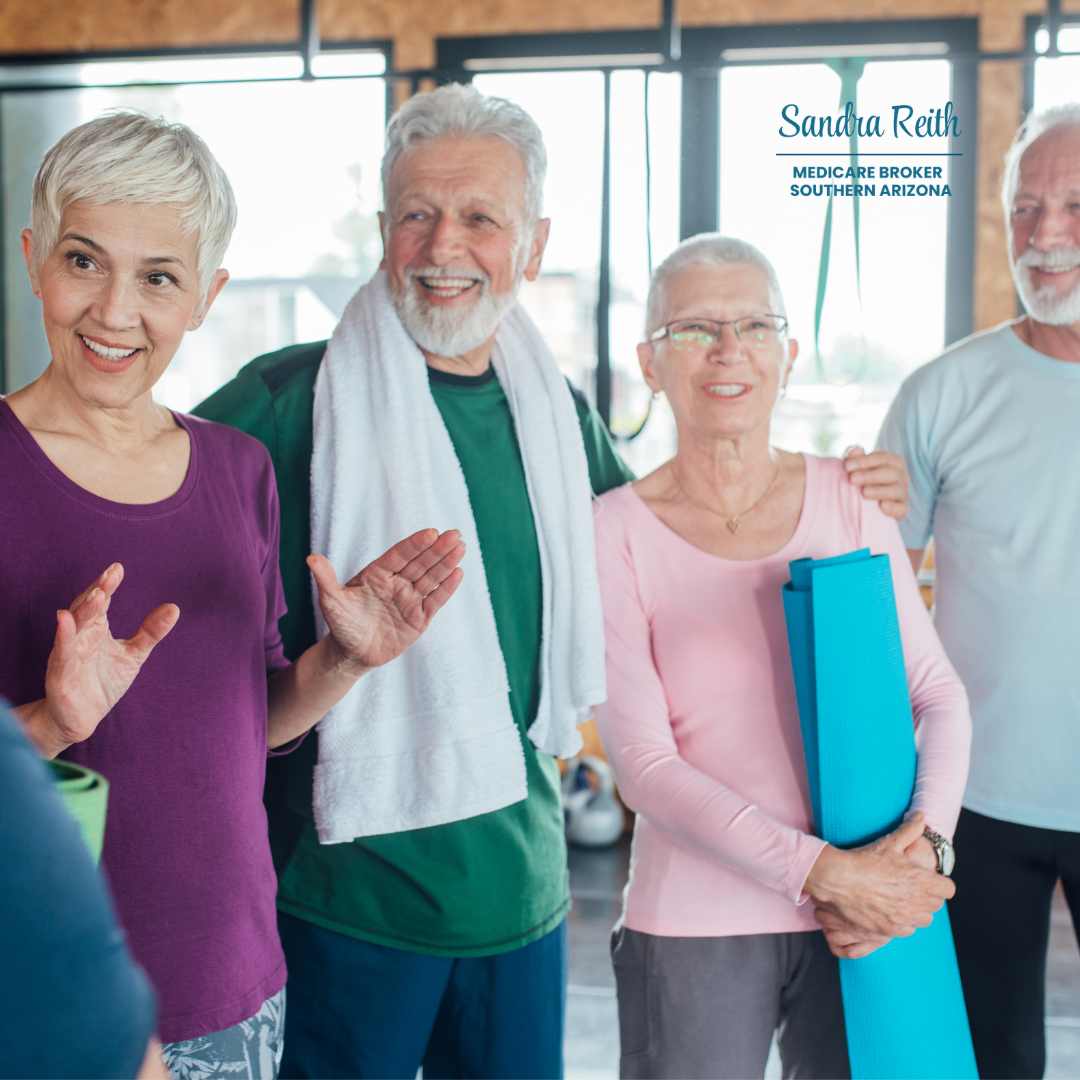 Southern Arizona Seniors working out and learning about Medicare with Sandra Reith