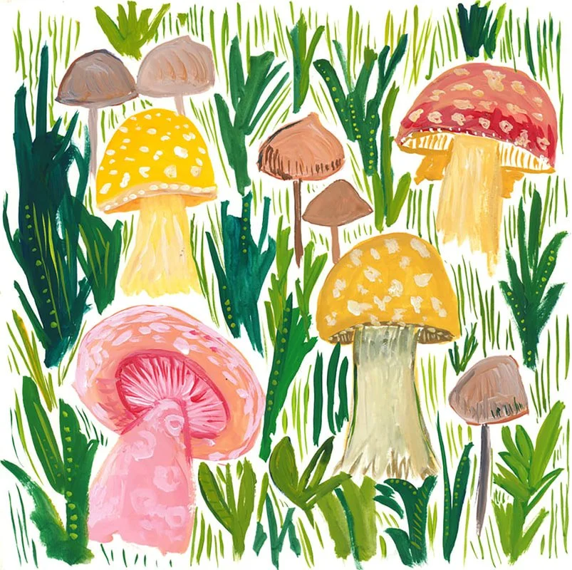 SHROOMS, 2022 Gouache on Paper