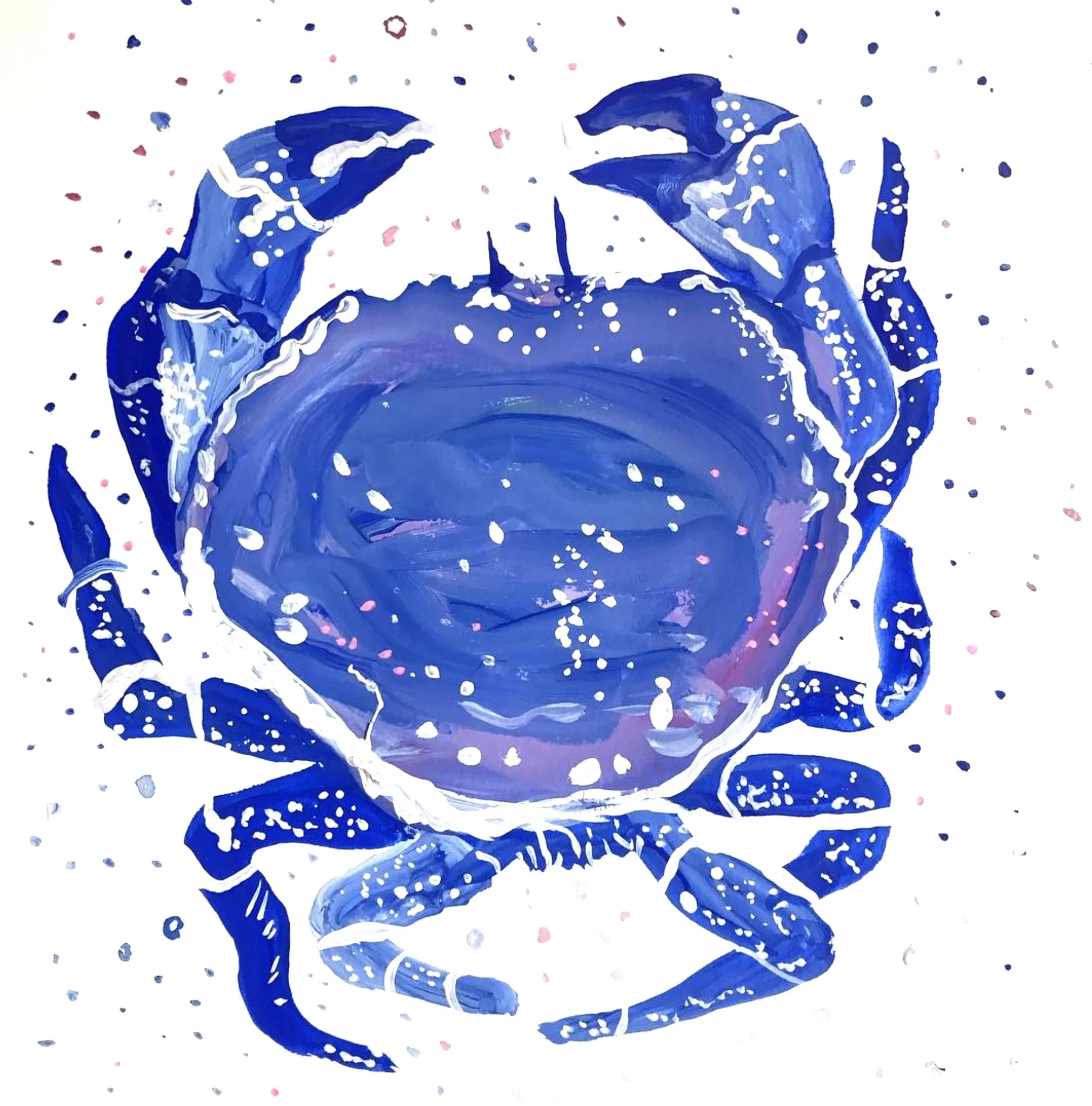 CRAB, 6 x 6 inch Gouache on Paper