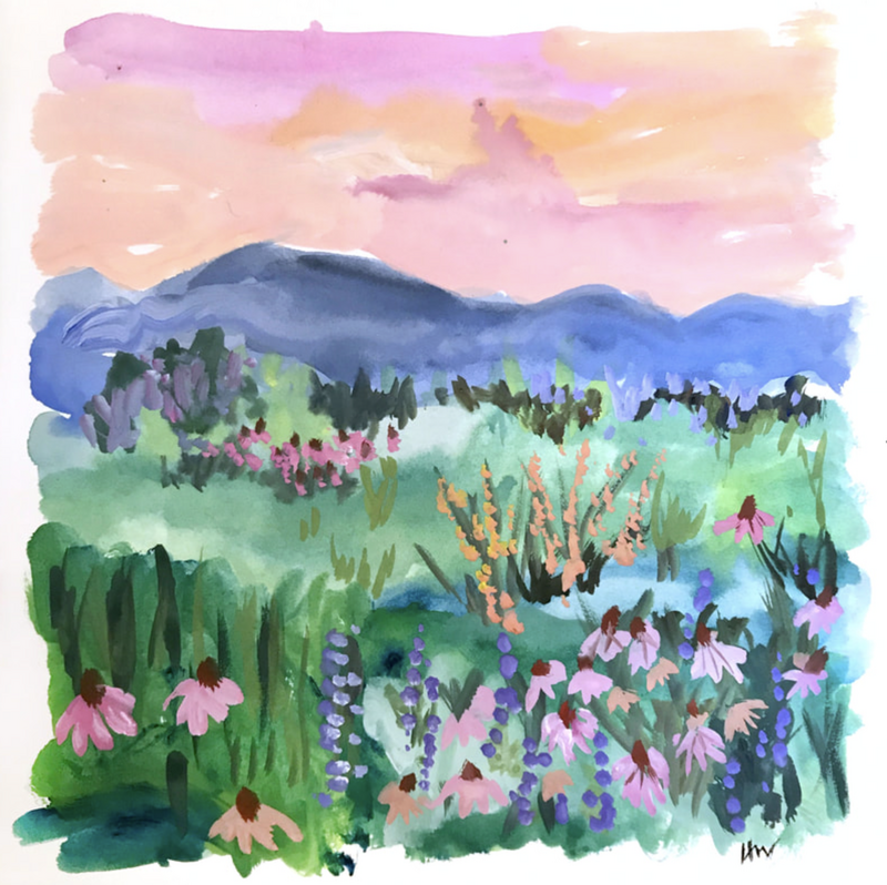 PROMISE, 2023 Gouache on paper 8 x 8 in