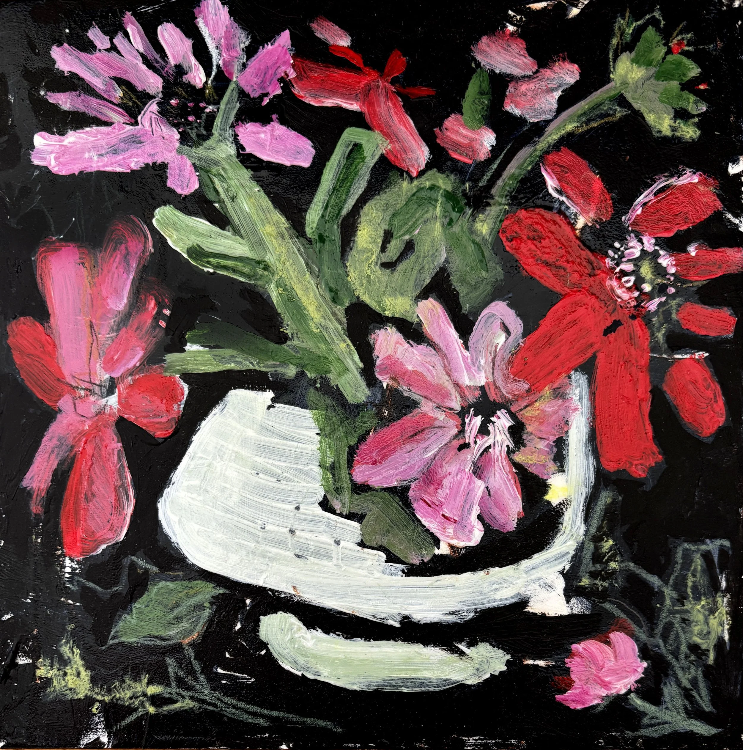 After the long day, 8 x 8 inches, Acrylic on Panel, 2025