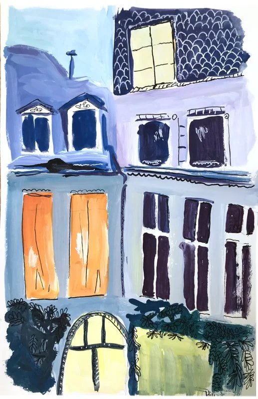 HOME, 2023 Gouache 7 x 9 in