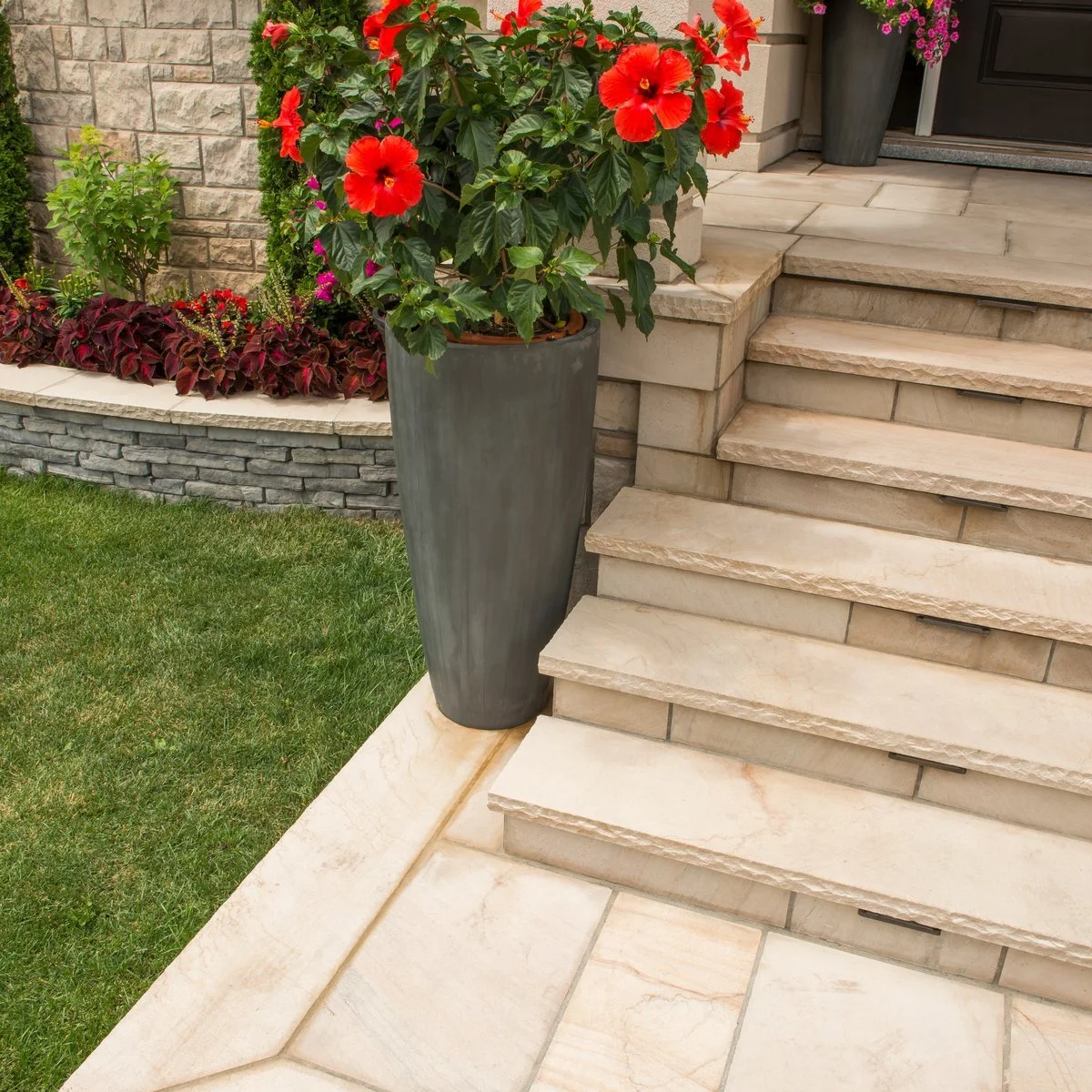 Landscape design and install with decorative rock features in Boonsboro, VA