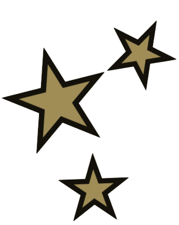 Black and gold stars illustration