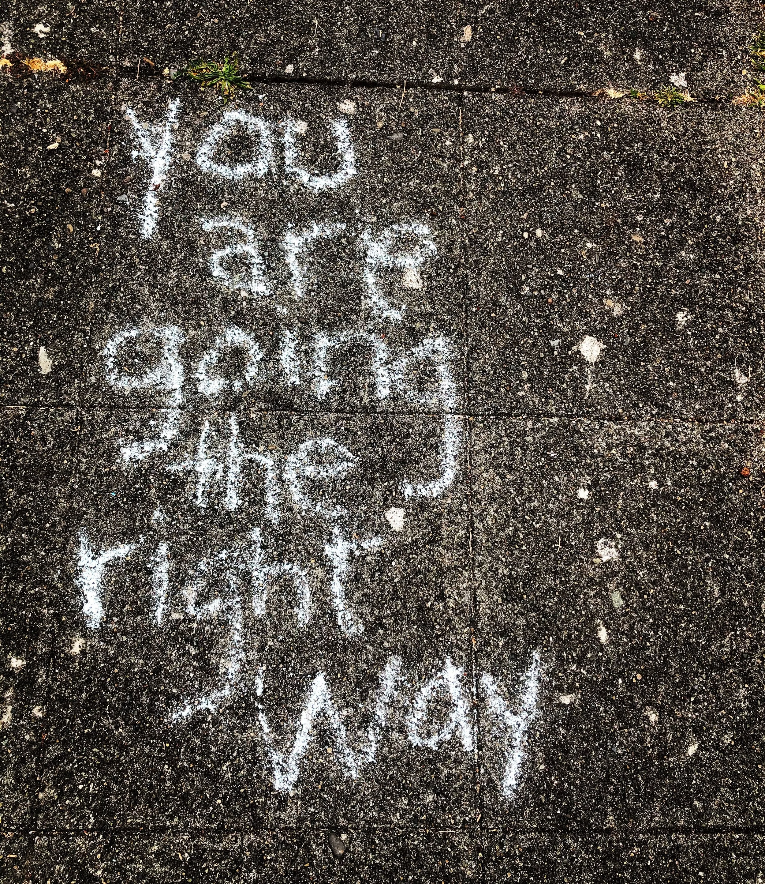 Sidewalk chalk truth