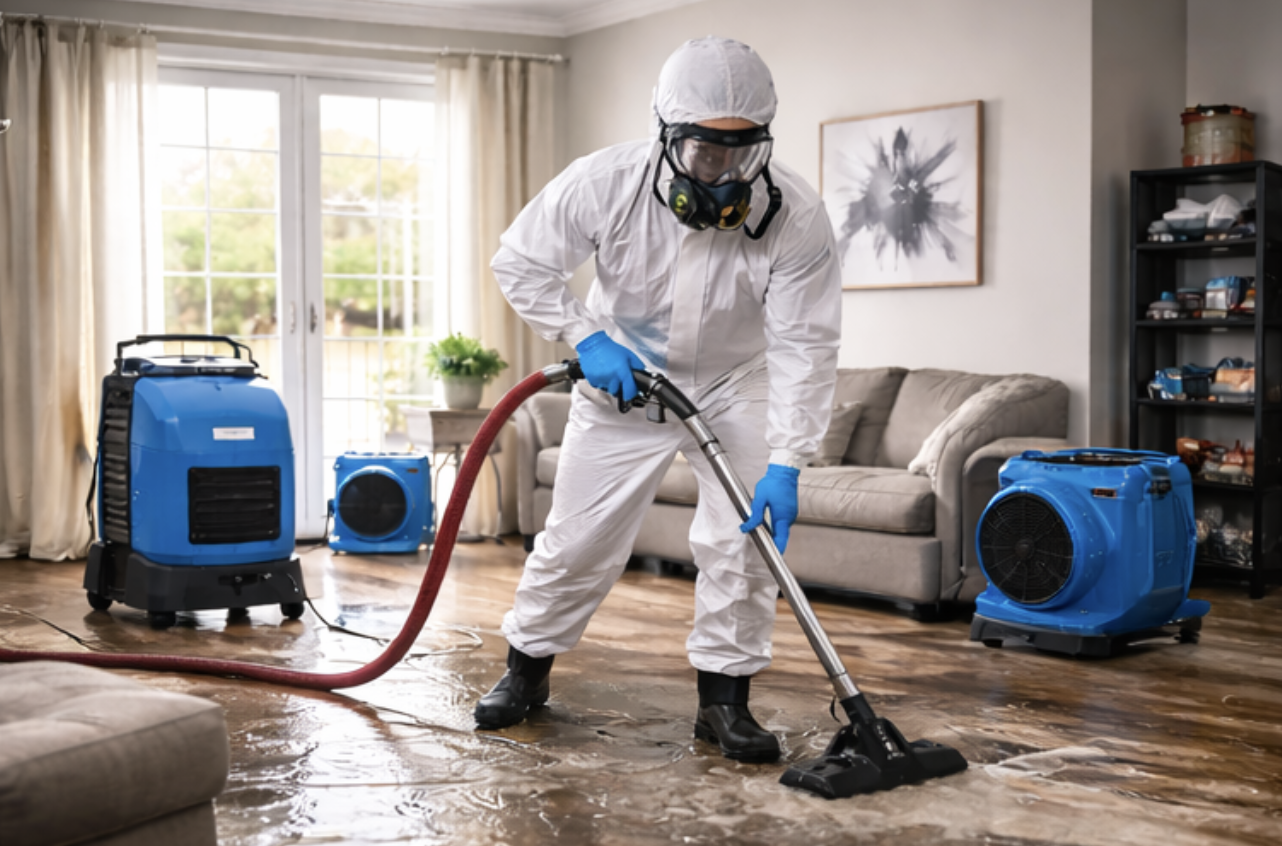 Water damage restoration and structural drying in Santa Clara