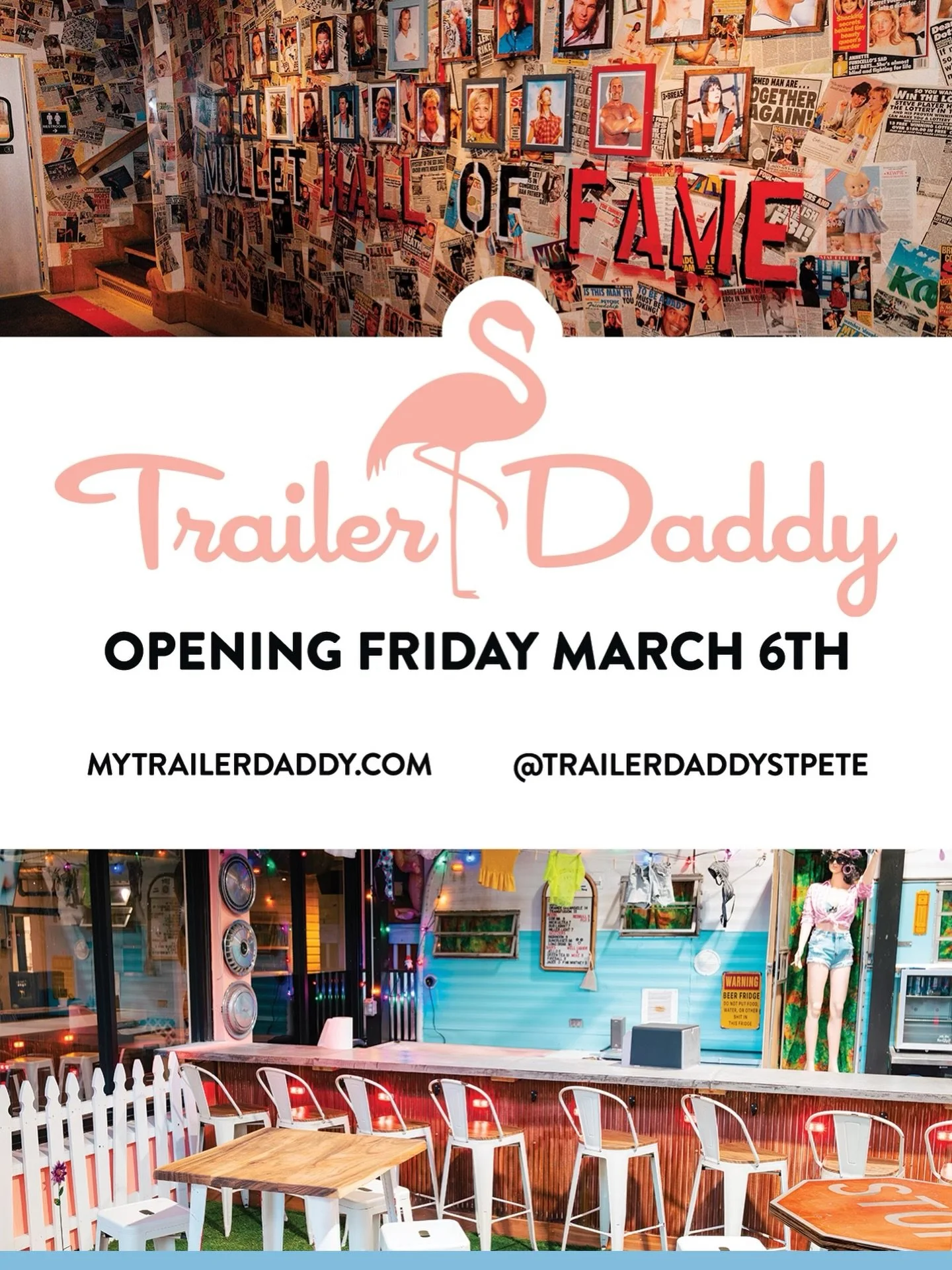 Friday, March 6th &ndash; GRAND OPENING
Doors at 8PM. Let&rsquo;s get trashy (in the best way) ✨

Saturday, March 7th &ndash; Best Mullet Contest
Got a mullet? Skip the line. (Wigs count.) 💫
Winner takes home a $25 Tony D&rsquo;s gift card + a perma