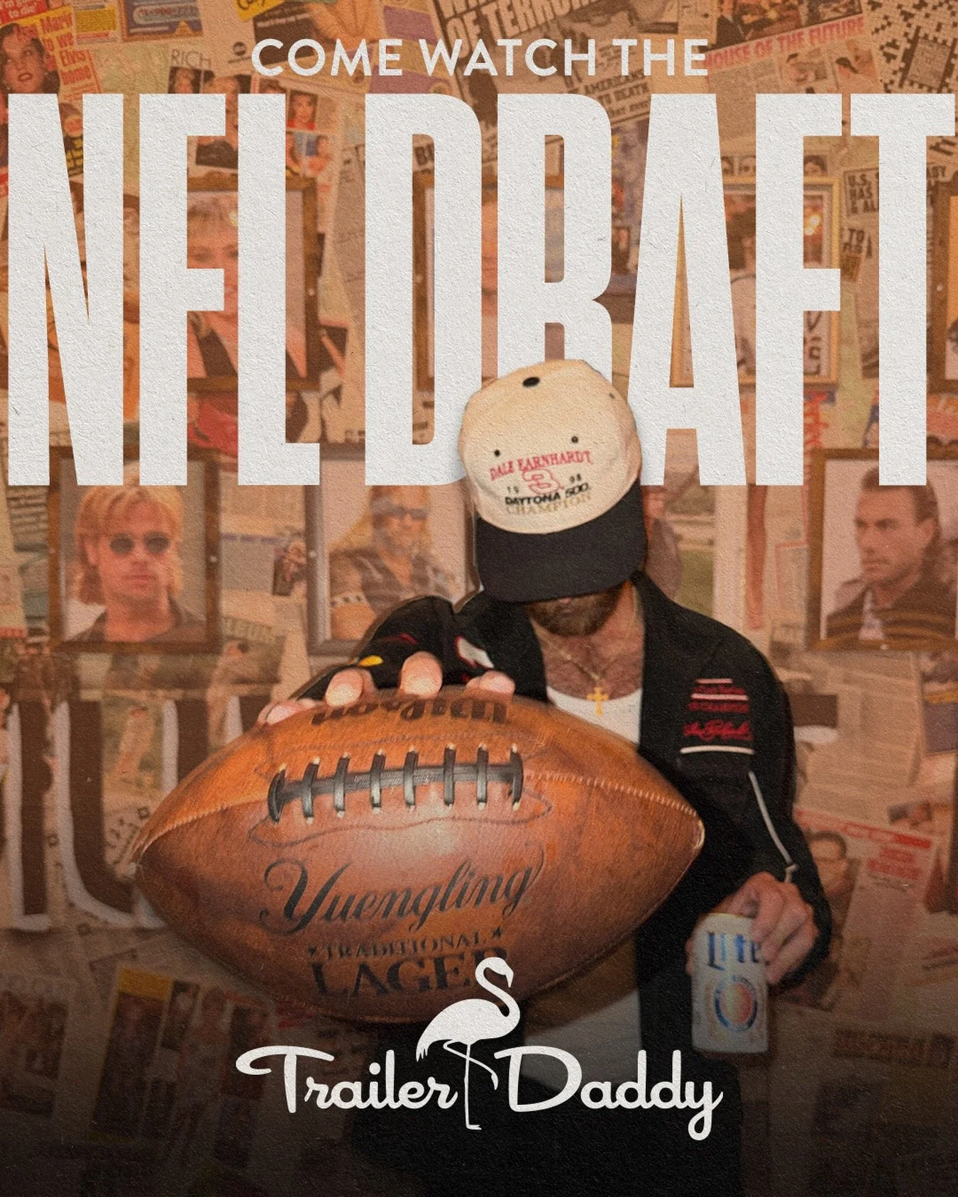 draft season hits different at Trailer Daddy 🏈🔥

catch every pick of the 2026 nfl draft with us, round 1 kicks off at 8pm, rounds 2&ndash;3 friday at 7pm, and finish it out saturday starting at noon

cold drinks, beach vibes, and round-by-round act