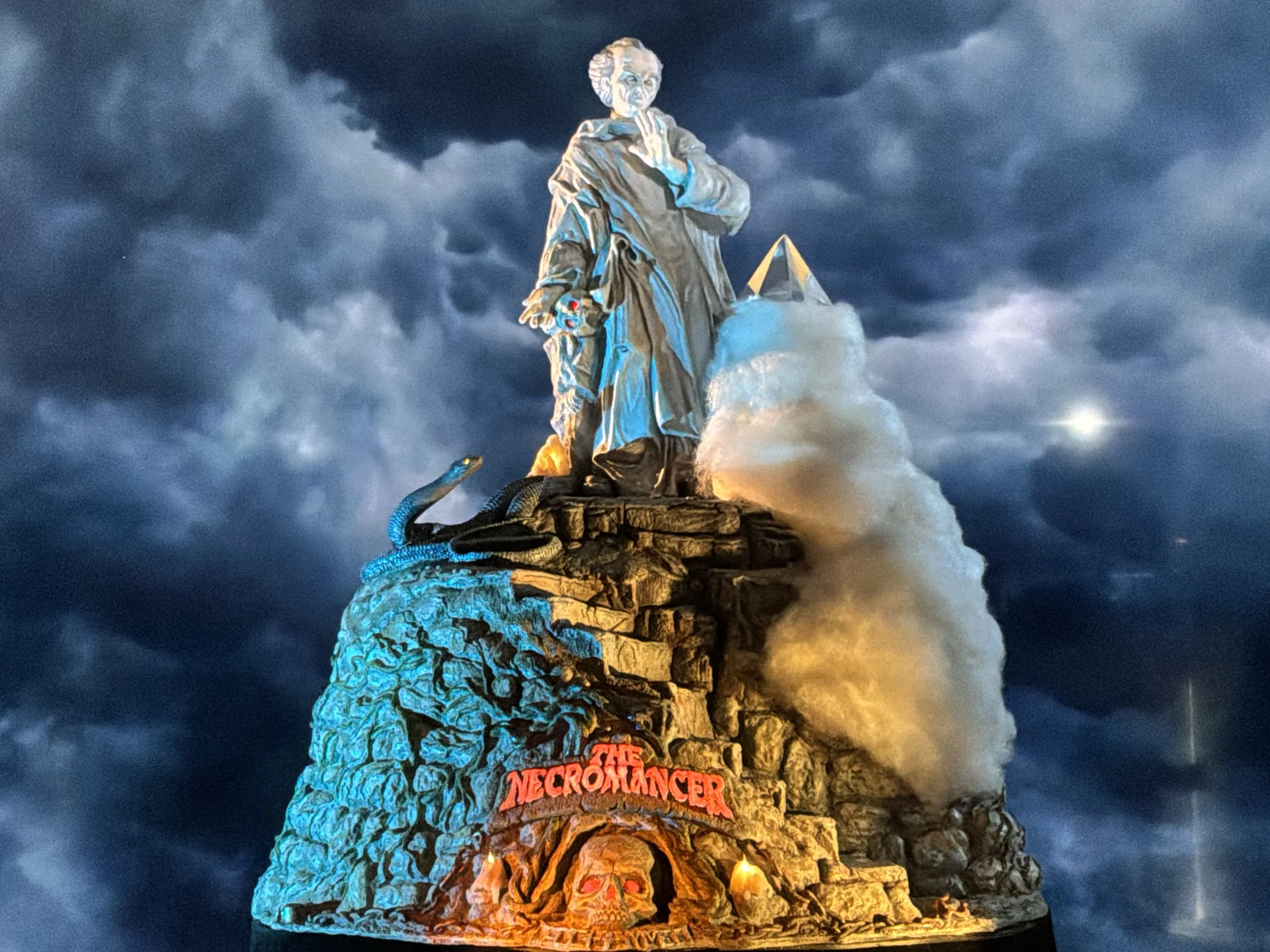 The Necromancer - Lighted Mixed Media Sculpture - ©2026 Arnold G. therushsculptor.com